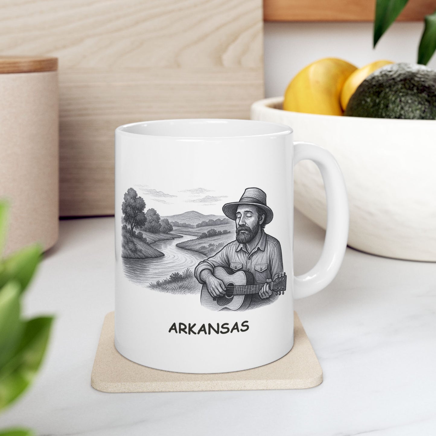 "In Arkansas, we do things slow... like the pace of the river and the rhythm of the country music." Ceramic Mug - 13276