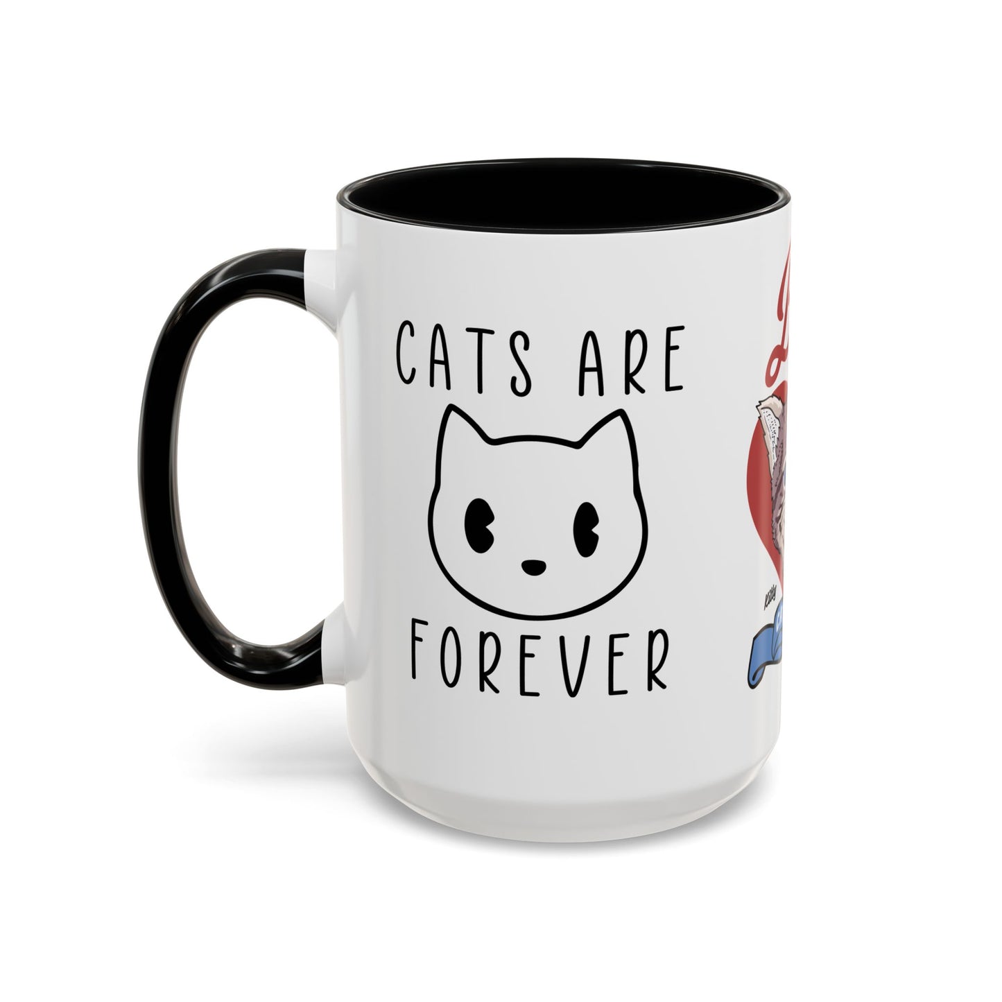 Best Ever Cat Mama - Accent Coffee Mug (11, 15oz)