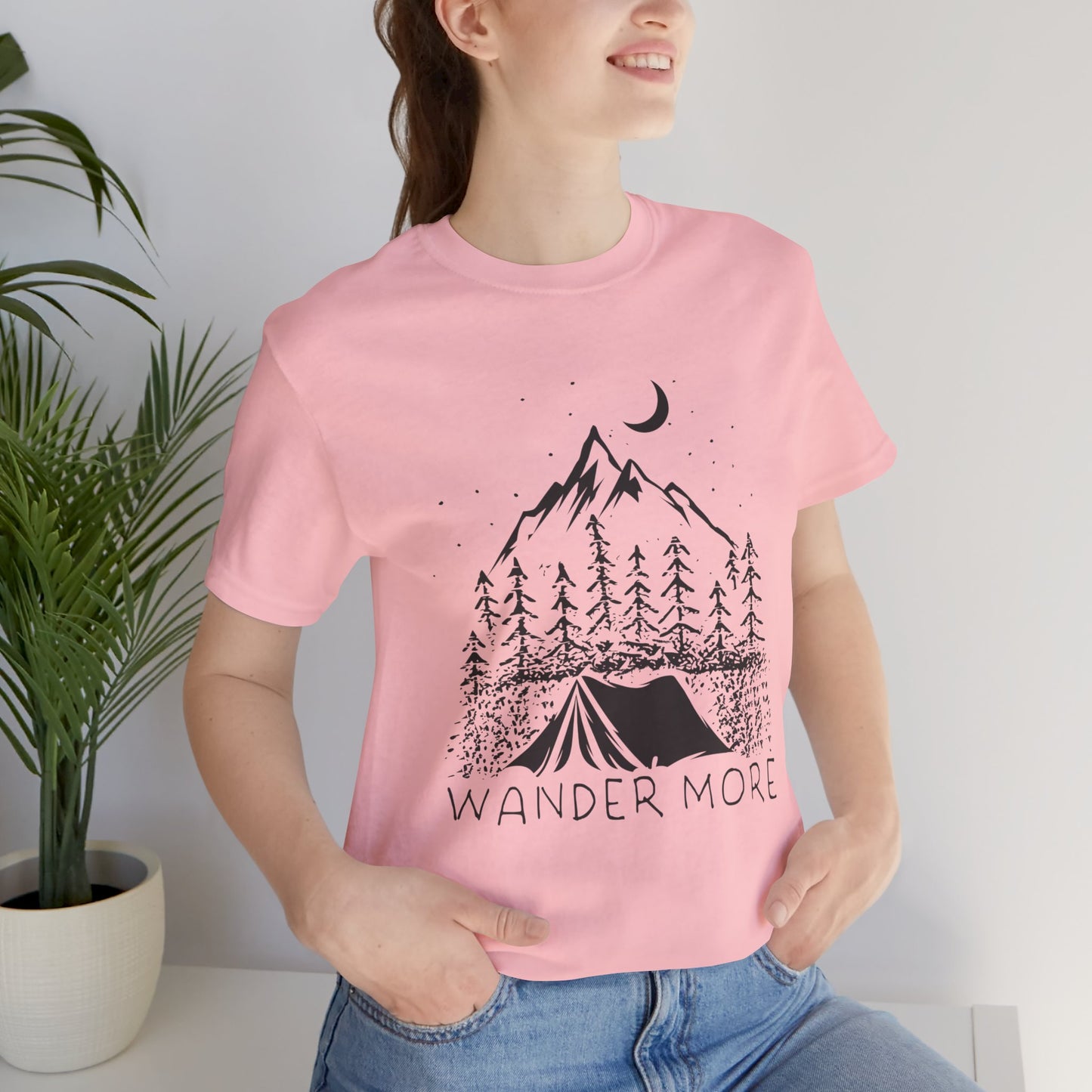 Camping: Wander More - Unisex Jersey Short Sleeve Tee