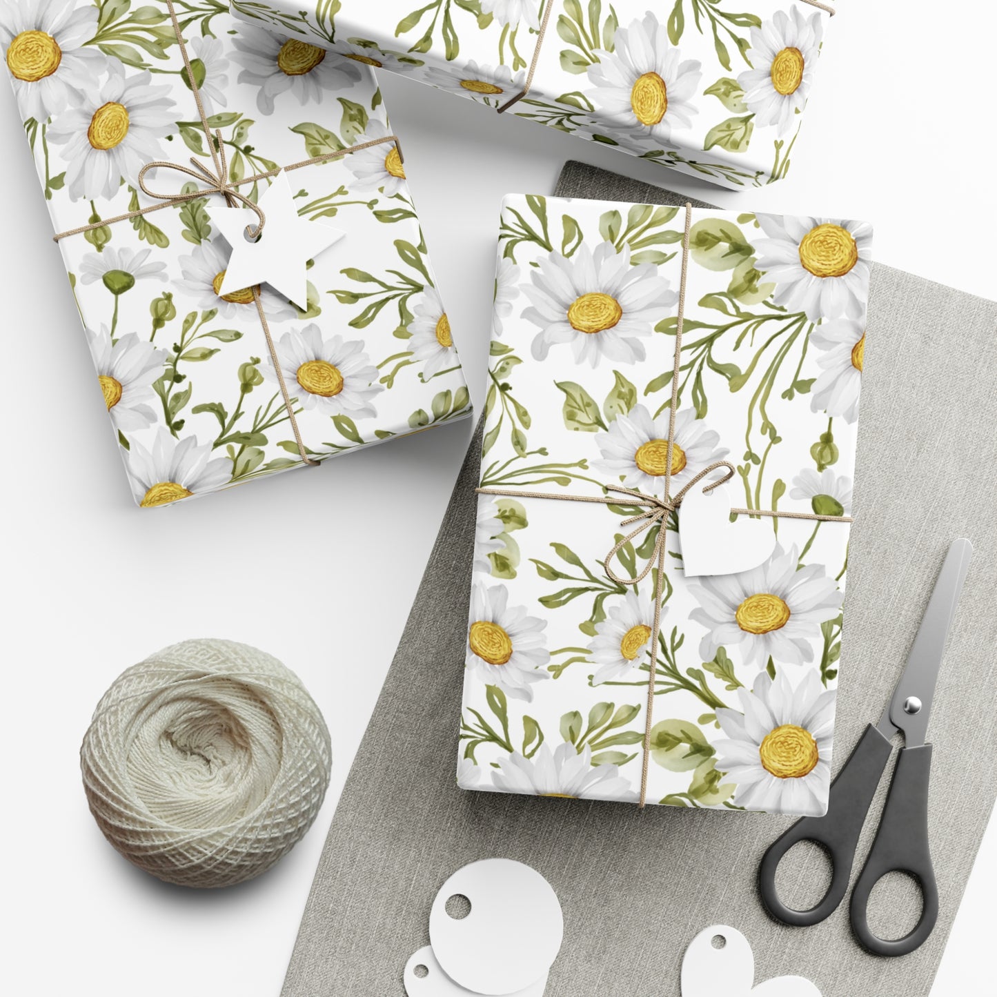 White Flowers - Gift Wrap Papers - 10252