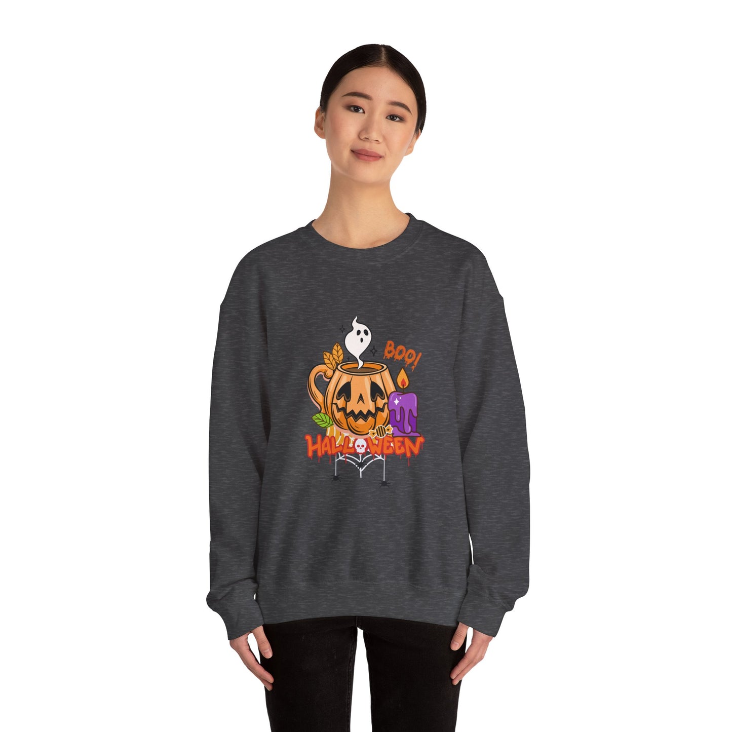 Boo Halloween - Unisex Heavy Blend™ Crewneck Sweatshirt