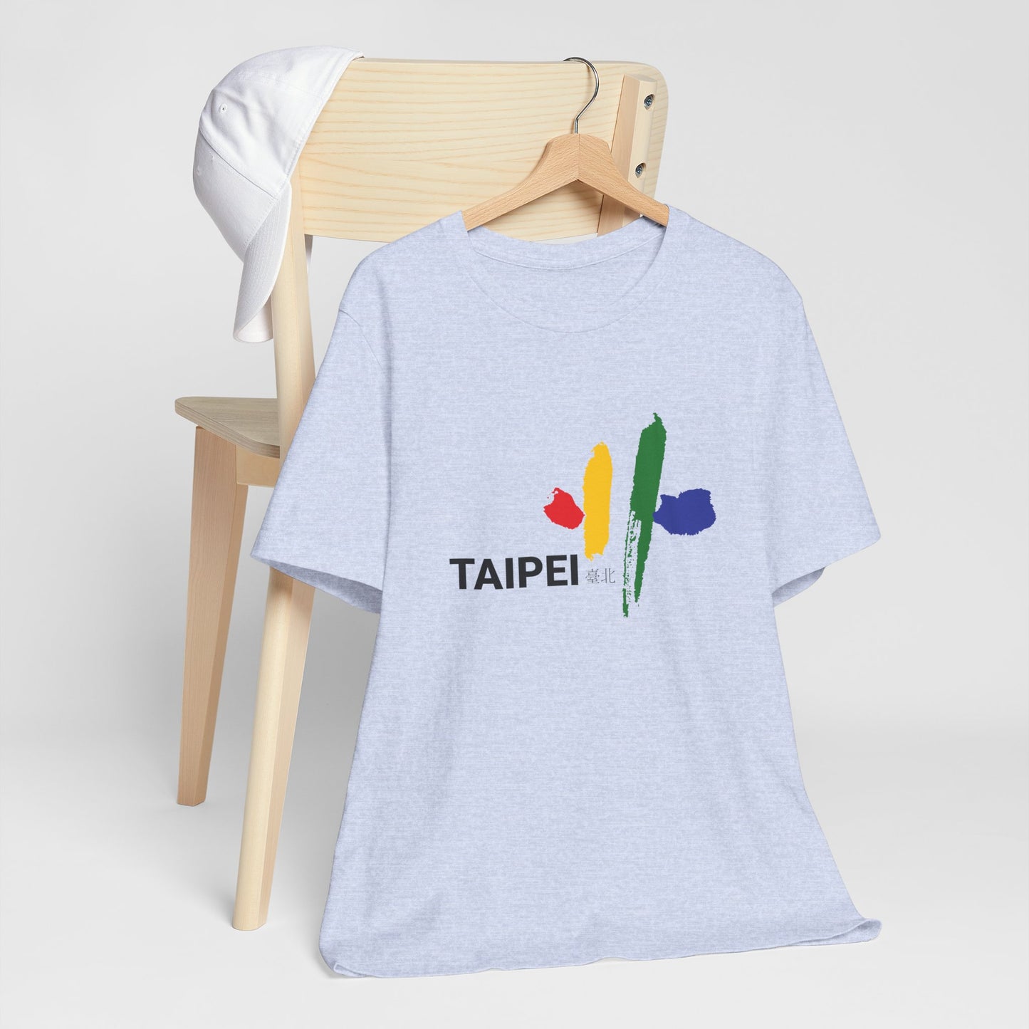 Taipei Artistic Unisex Tee - Colorful Graphic Short Sleeve Shirt - 12245