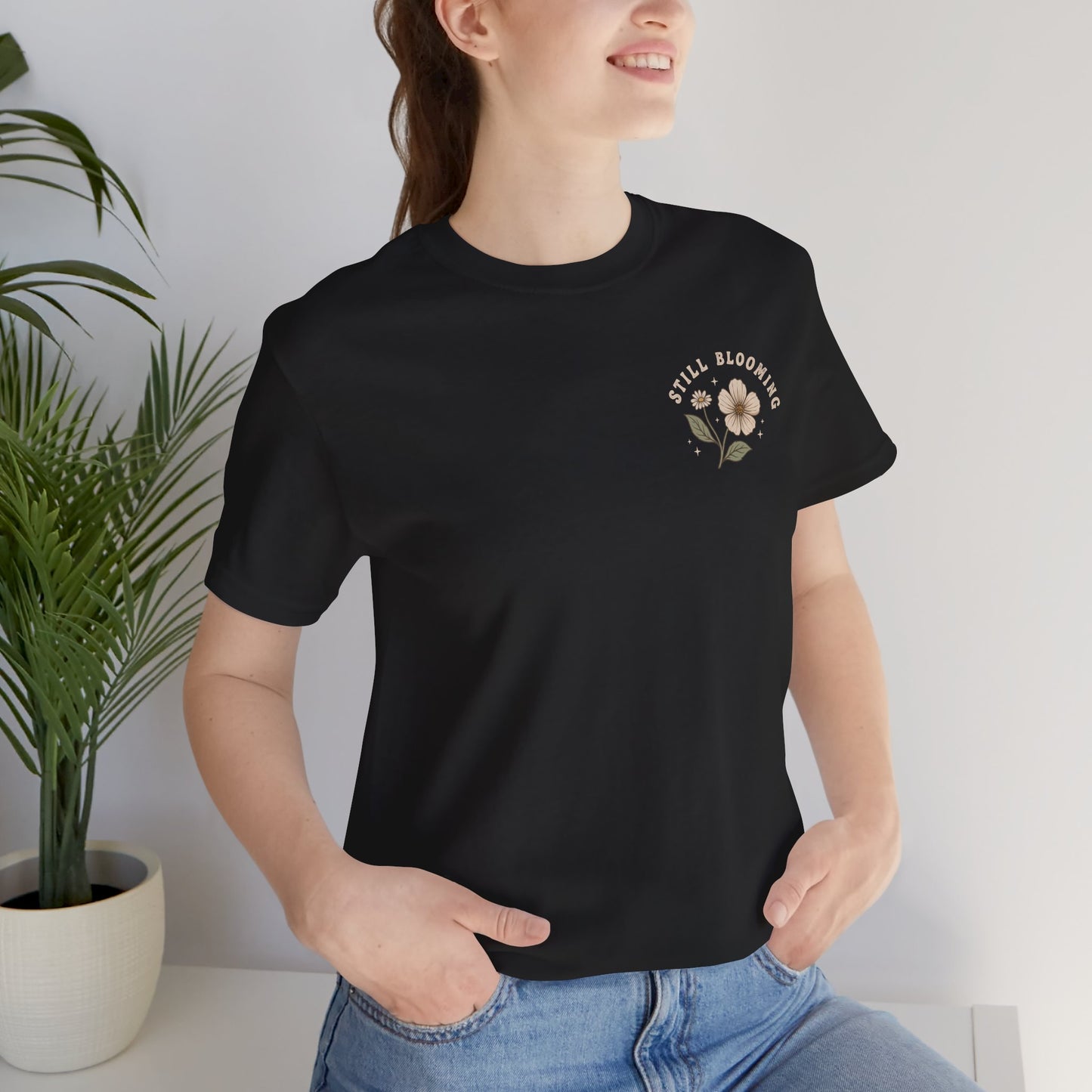 Still Blooming Floral T-Shirt, Retro Botanical Graphic Tee - 14956