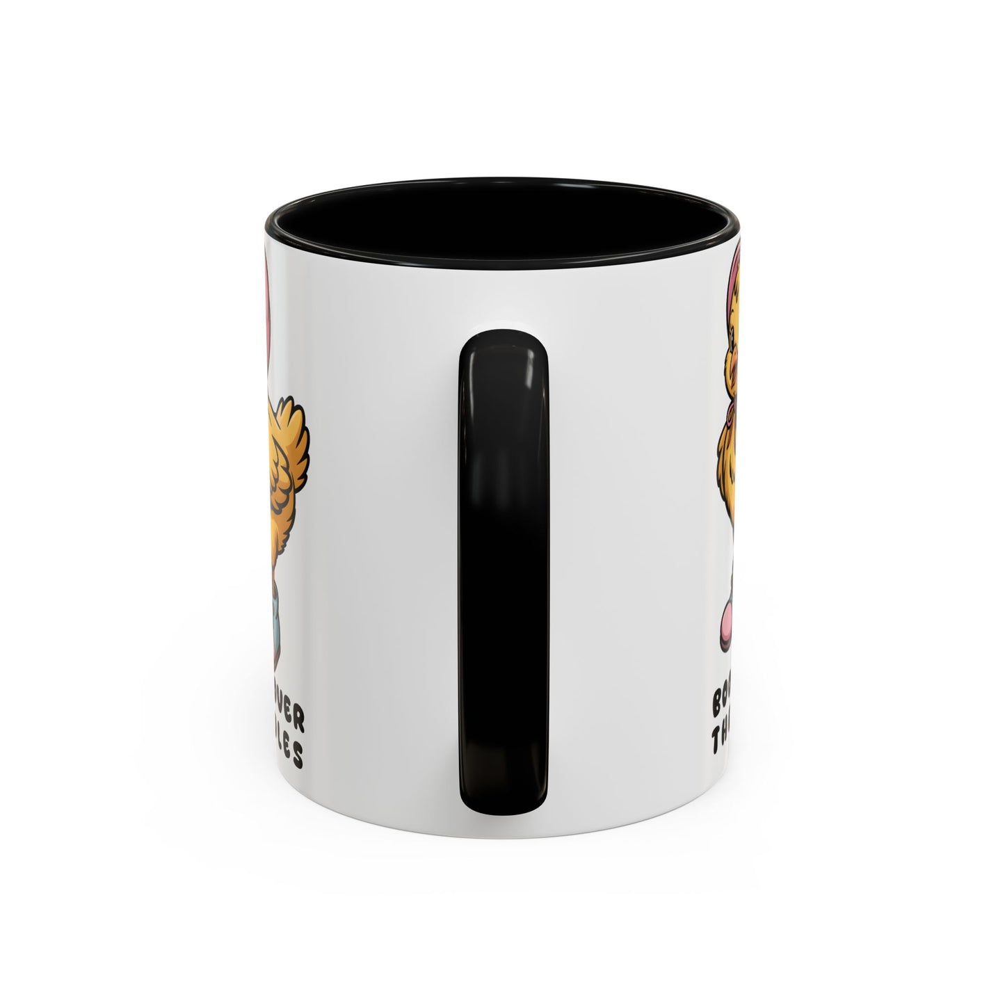 Boots Over The Rules Chick Mug – Cute Chicken Coffee Mug Funny Gift 11/15oz - 14862