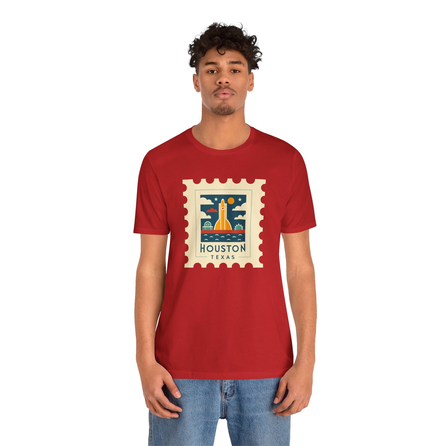 Houston Texas Retro Stamp Unisex Tee - Graphic T-Shirt for Casual Wear - 12143