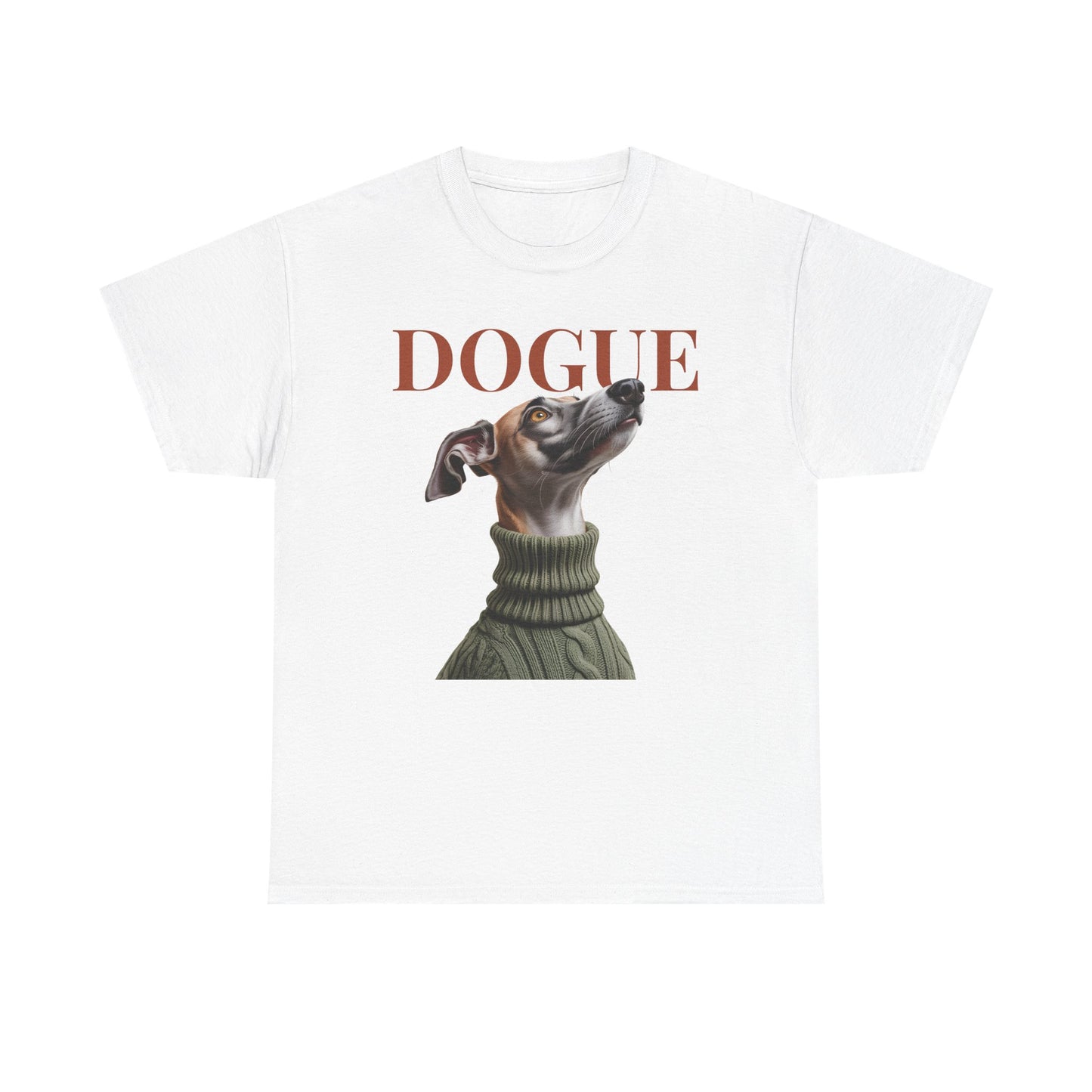 Italian Greyhound Dog T-Shirt – “Dogue” Stylish Pet Portrait Tee, Fashion Dog Lover Gift - 14870