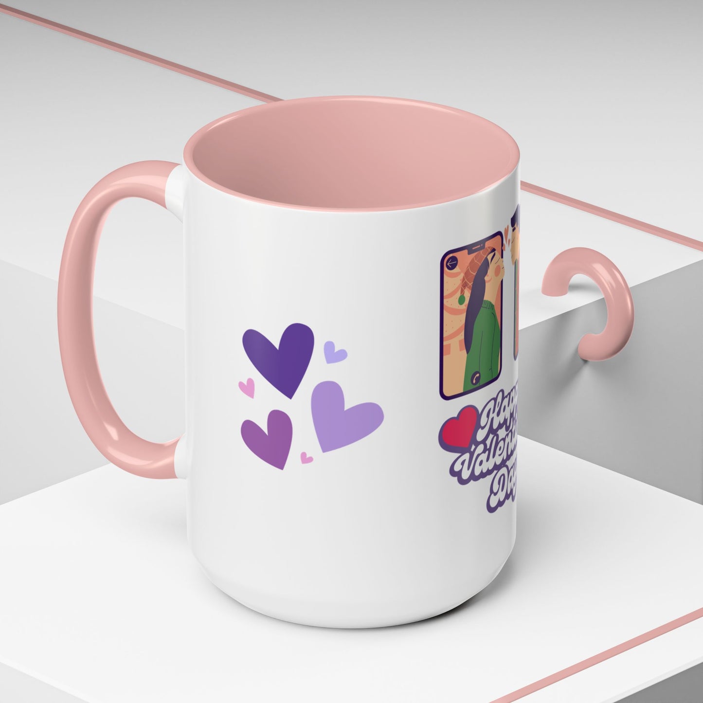 Happy Valentine's Day - Accent Coffee Mug (11, 15oz) - 11593