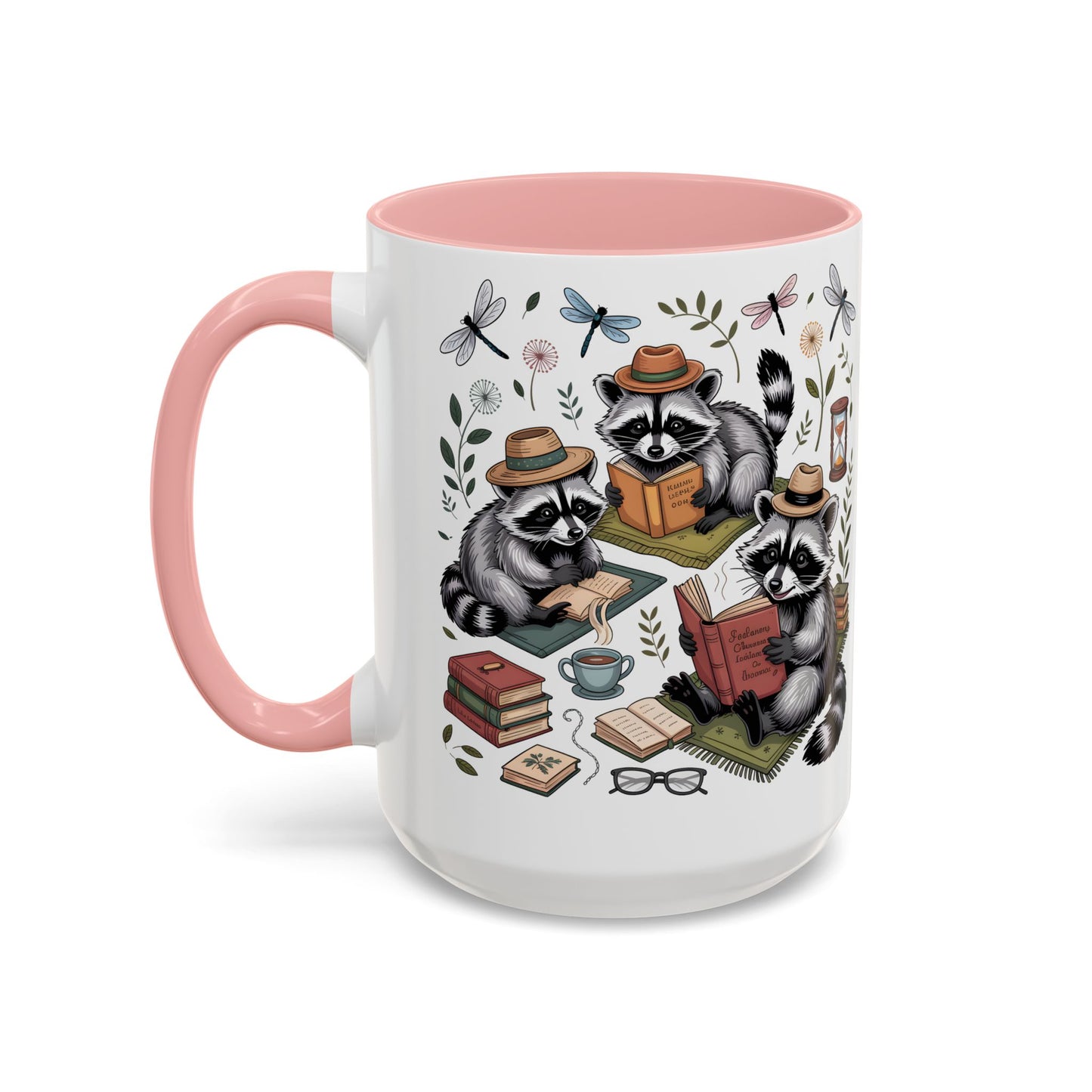 Raccoons Love Books Mug – Cute Reading Coffee Mug Gift for Book Lovers (11oz / 15oz) - 14801