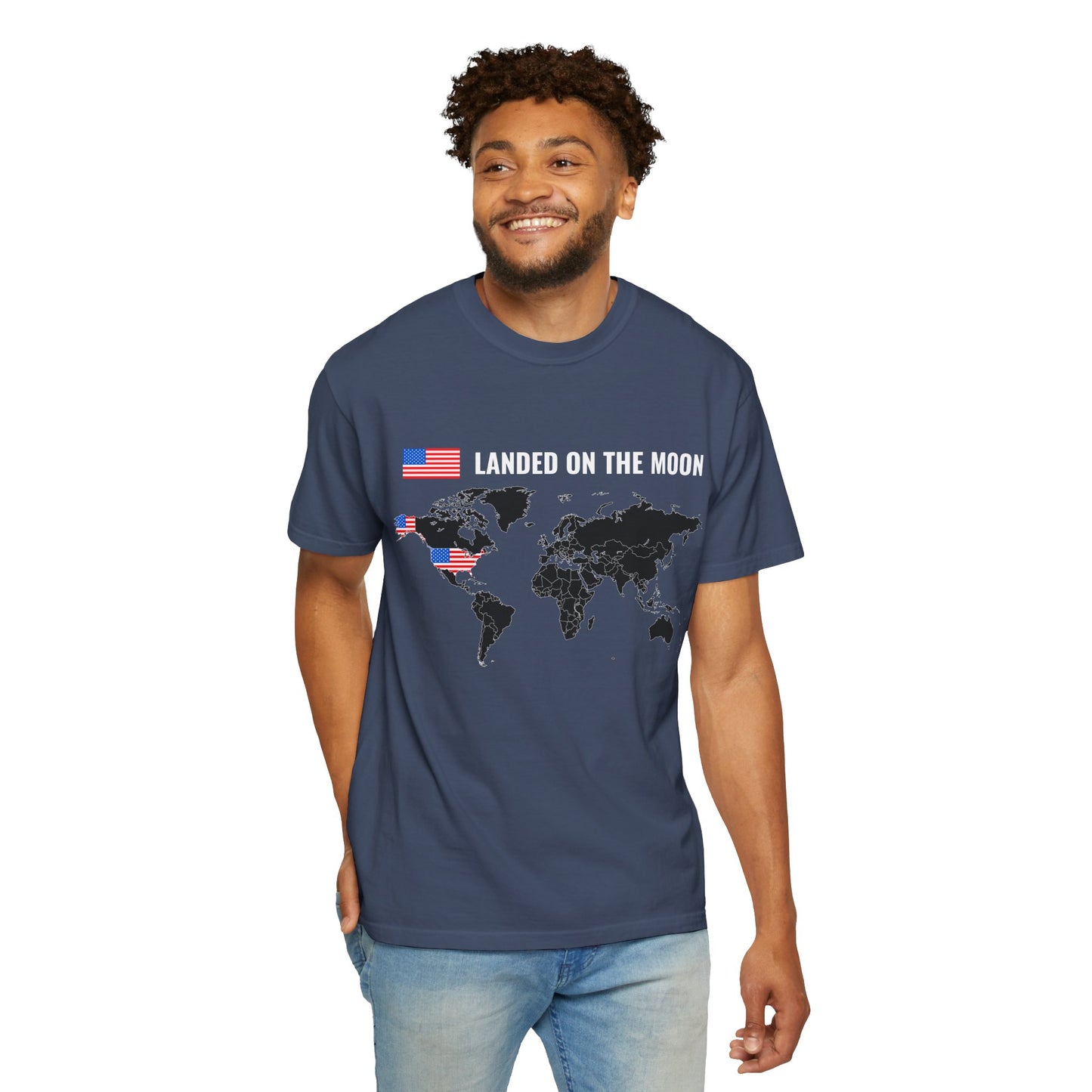 USA, Moon Landing Unisex T-Shirt | Vintage Space Vibe, July 4th - 13735