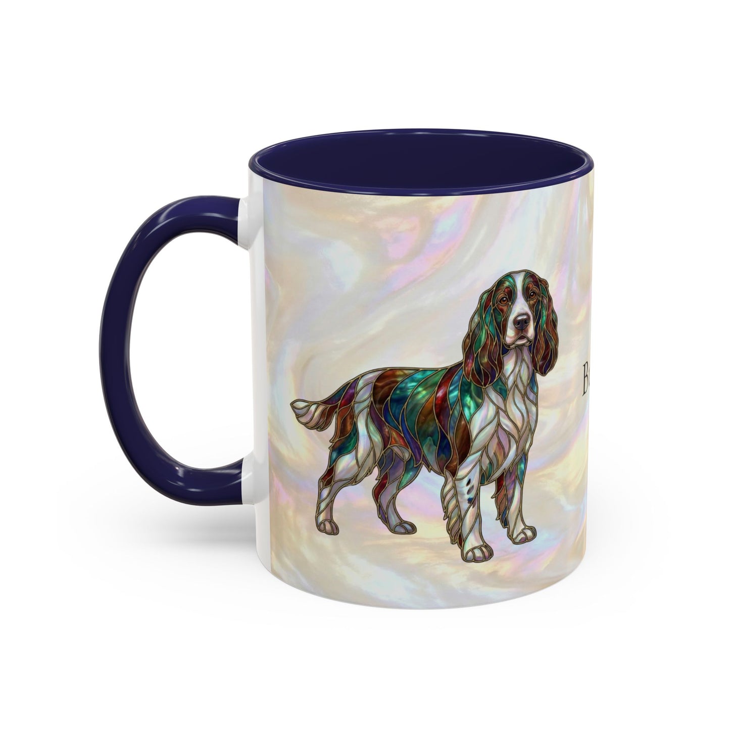 Springer Spaniel Accent Coffee Mug – Stained Glass Design 11/15oz - 14648
