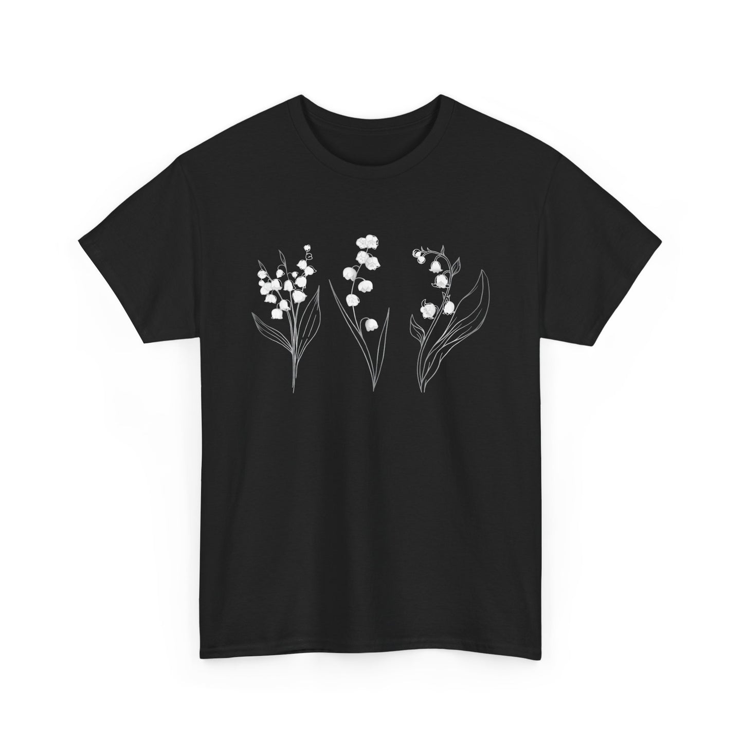 Lily of the Valley Floral Tee – Minimalist Botanical Shirt Gift - 14893