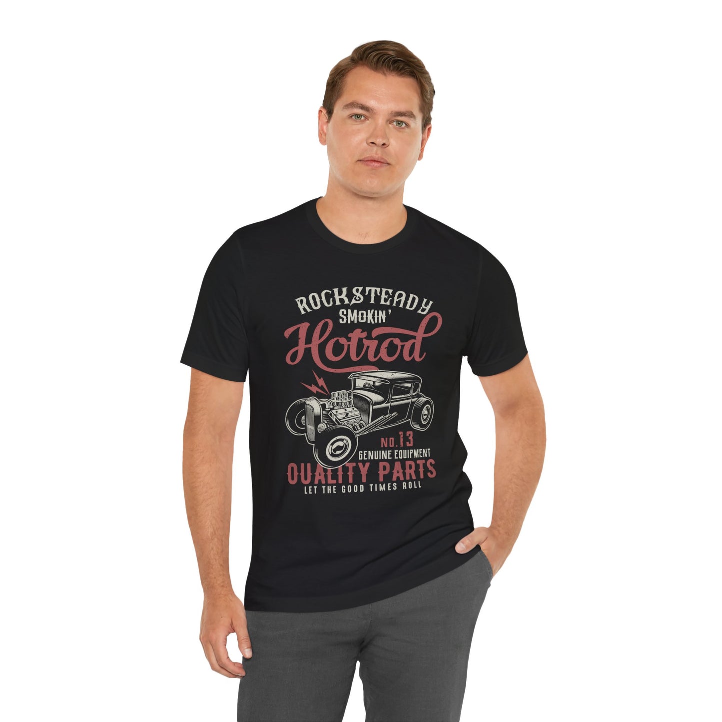 Rock & Teady, Smocking Hotrod, N13, Genuine Equipment, Quality Parts - Unisex Jersey Short Sleeve Tee - 12577