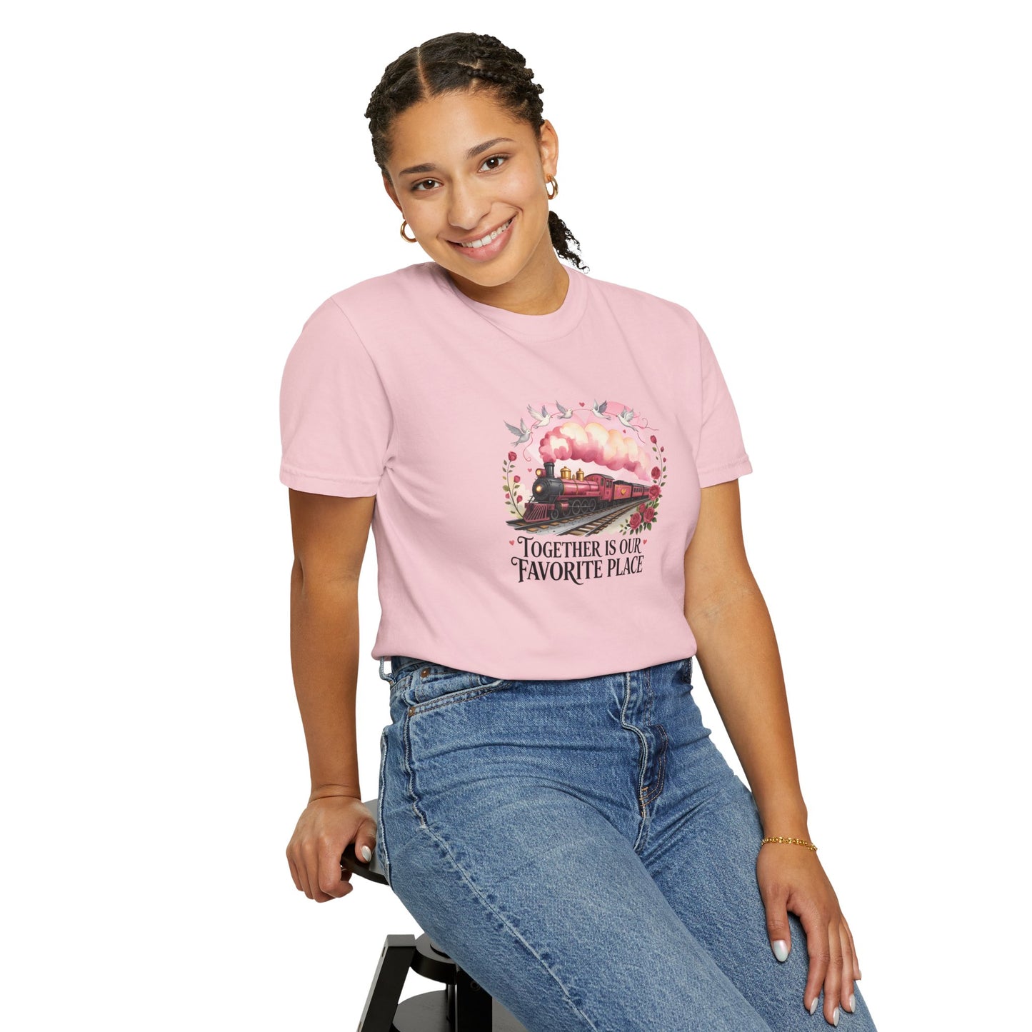 Together Is Our Favorite Place – Romantic Valentine Graphic T-Shirt  - 14738