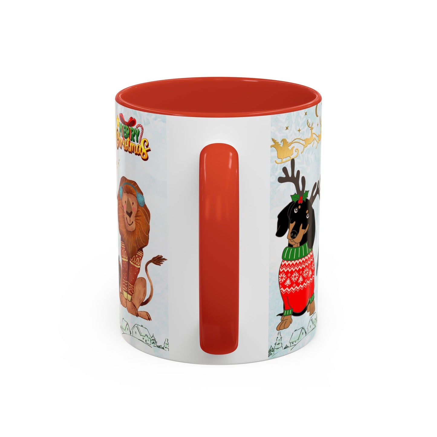 Merry Christmas, Animals - Accent Coffee Mug (11, 15oz)