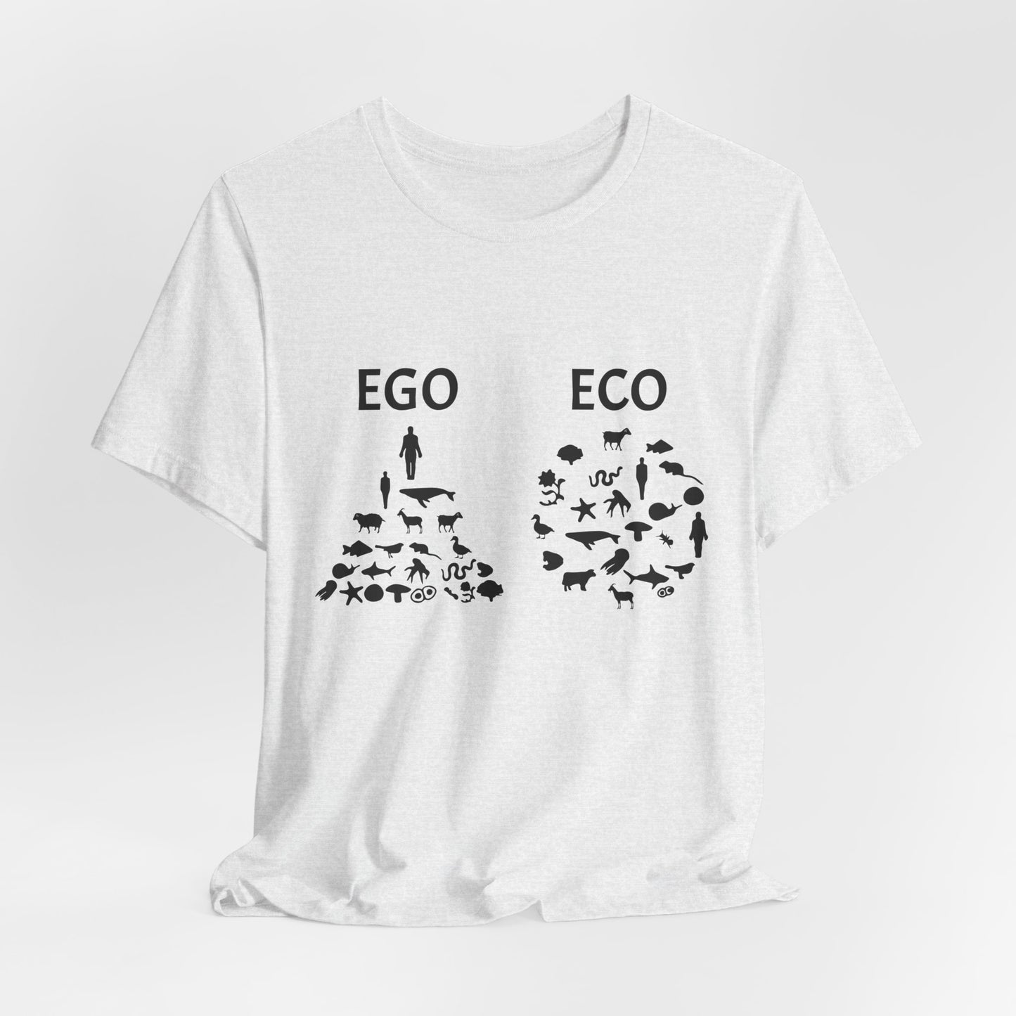 Vegan: Ego vs Eco - Unisex Jersey Short Sleeve Tee - 12368