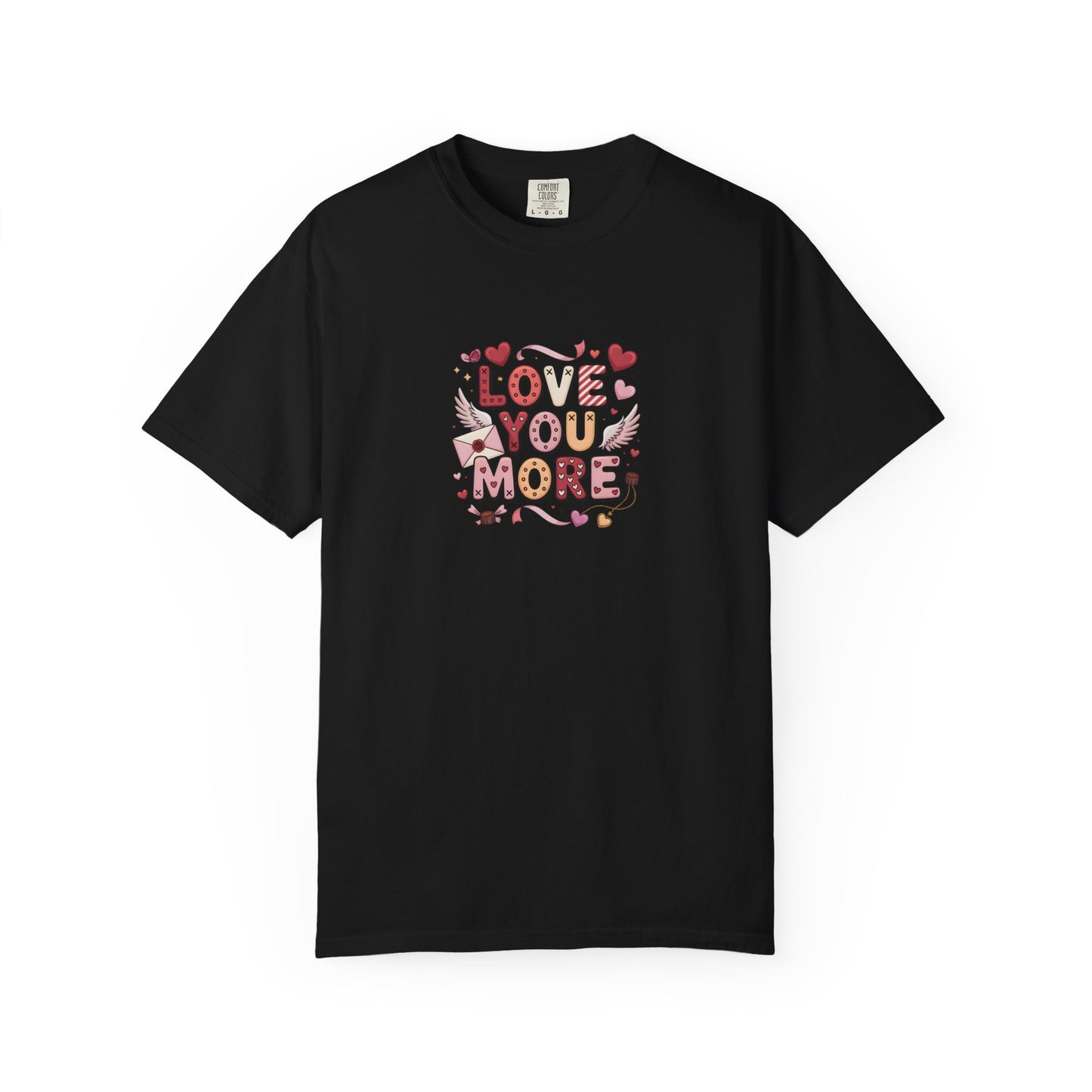 Love You More – Cute Valentine Graphic T-Shirt  - 14740