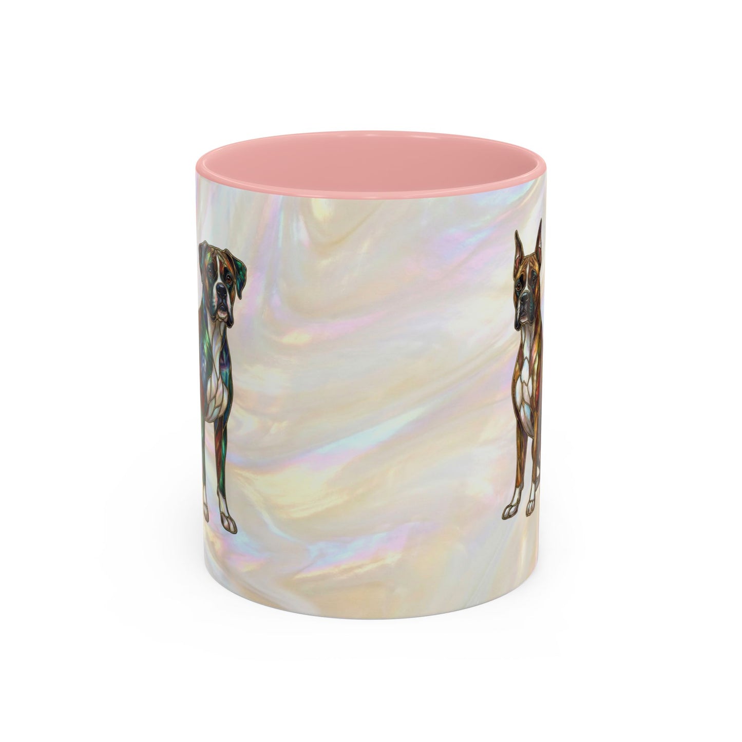 Boxer Accent Coffee Mug -Stained Glass Style (11/15oz) - 14621