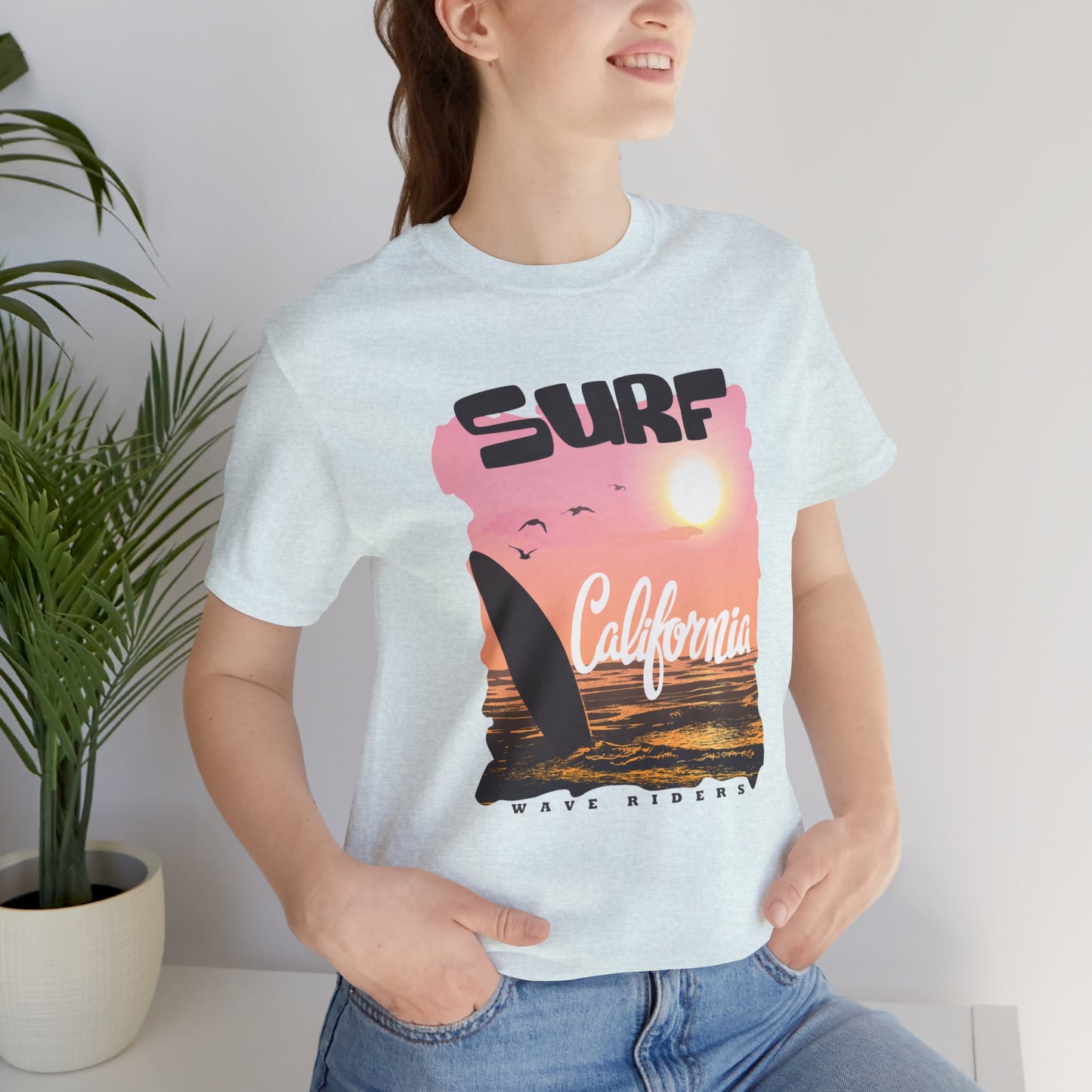 Surf California, Wave Riders - Unisex Jersey Short Sleeve Tee