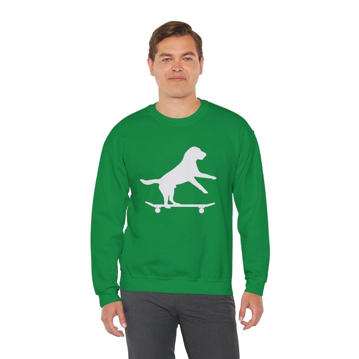 Skateboarding Pup - Unisex Heavy Blend™ Crewneck Sweatshirt