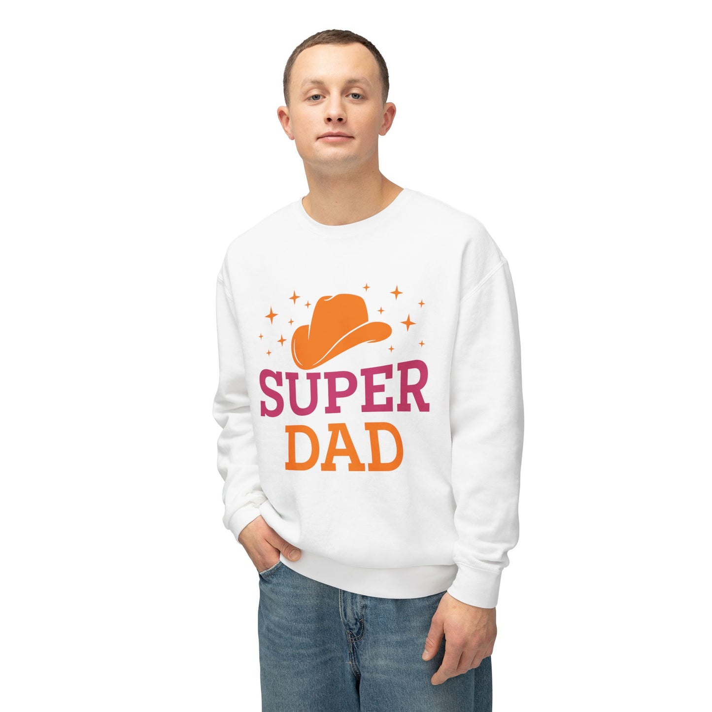 Super Dad Unisex Lightweight Crewneck Sweatshirt | Perfect Gift for Father's Day - 12907