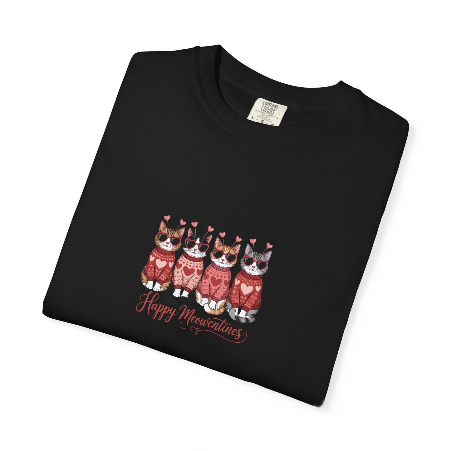 Happy Meowentine’s Cat T-Shirt – Valentine Gift for Cat Lovers - 14742