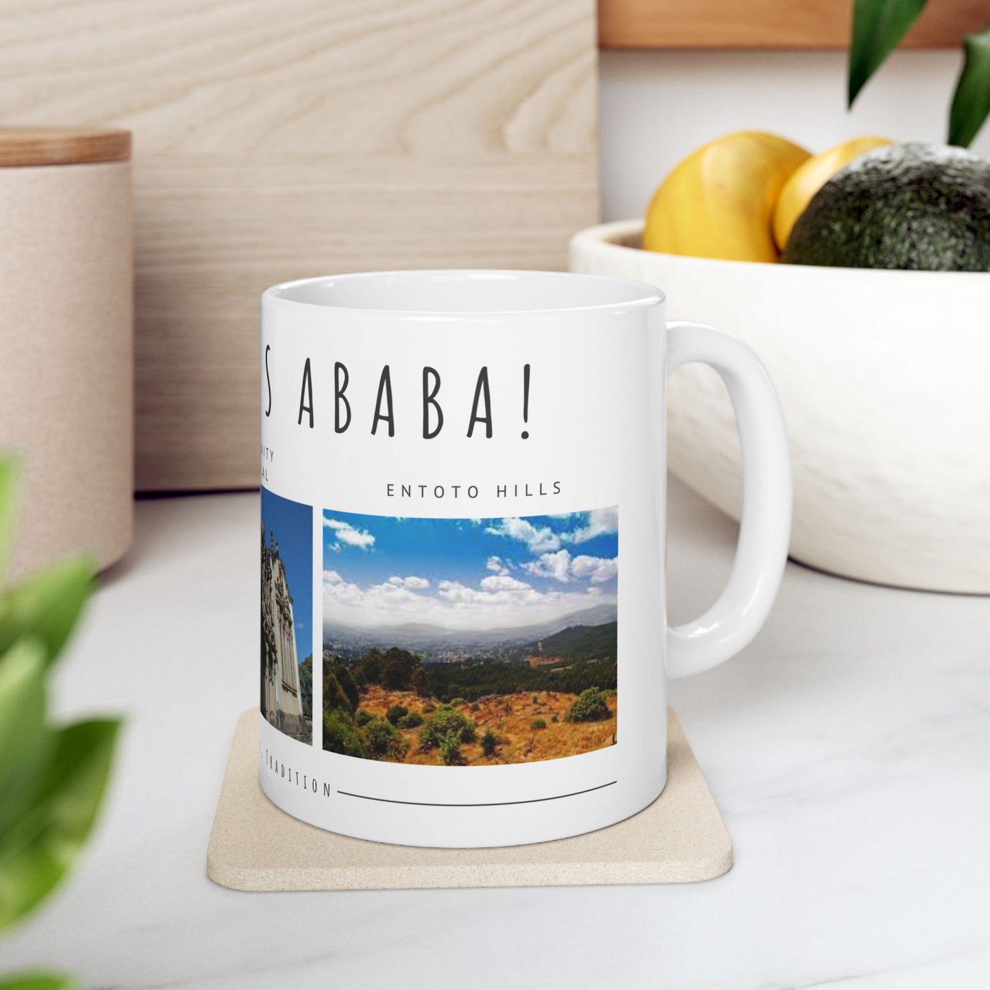 Hello, Addis Ababa! Ceramic Mug - 11oz & 15oz | Gift for Travelers & Culture Enthusiasts - 12177