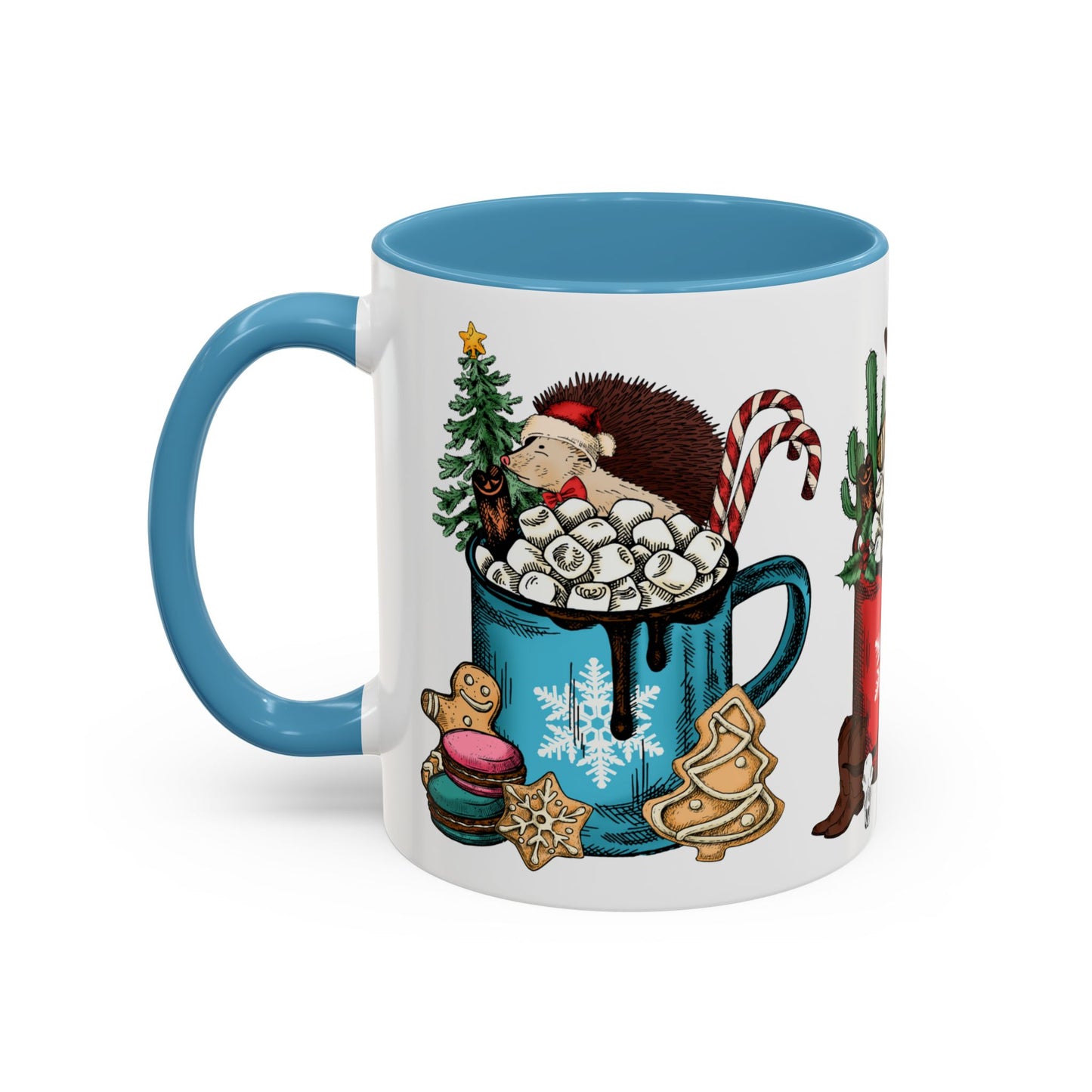 Christmas Marshmallow Mugs with Animals - Accent Coffee Mug (11, 15oz) - 10306