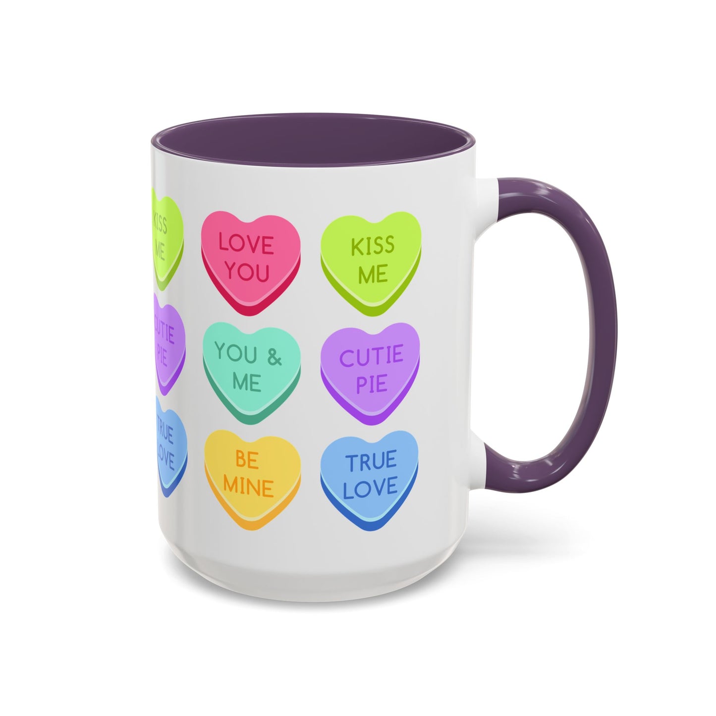 Love You, Kiss Me - Accent Coffee Mug (11, 15oz) - 11541