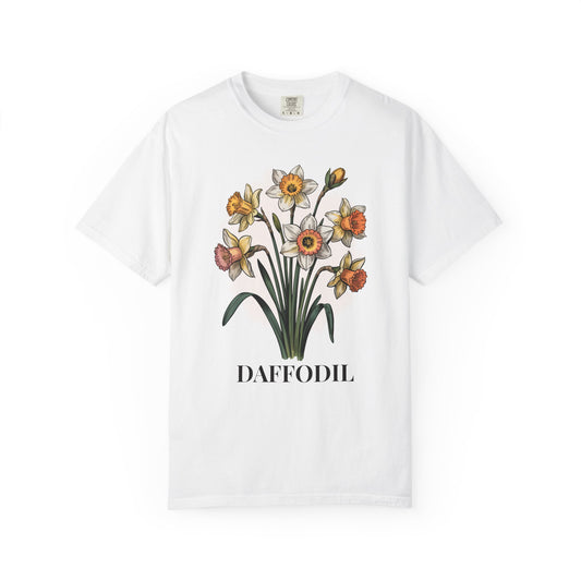 March Birth Flower Shirt – Daffodil Floral Graphic Tee, March Birthday Gift for Her - 14798