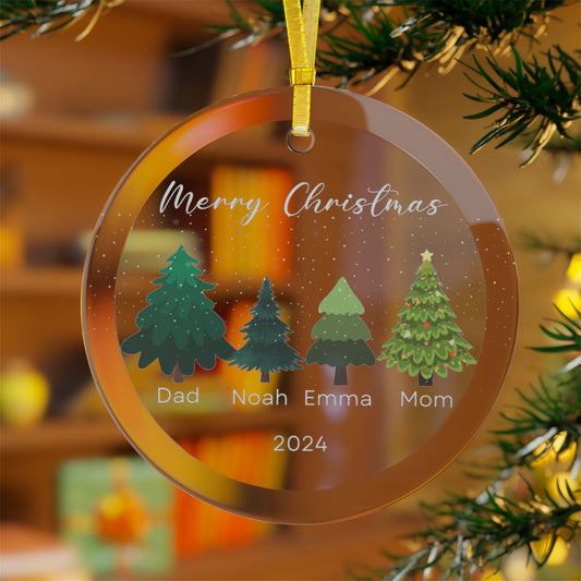 Christmas Trees, Customizable - Glass Ornaments - 10244