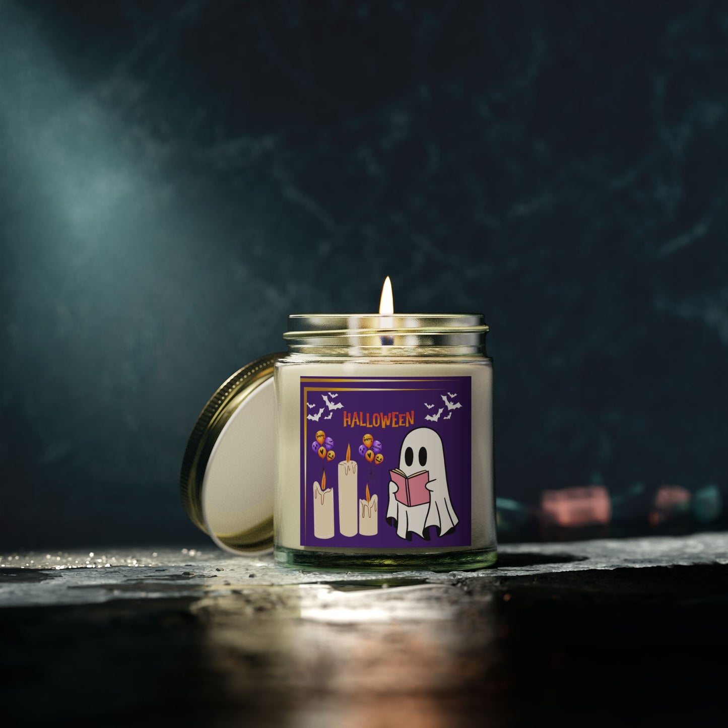 Halloween - Scented Coconut Apricot Candles (4oz, 9oz) - 14095