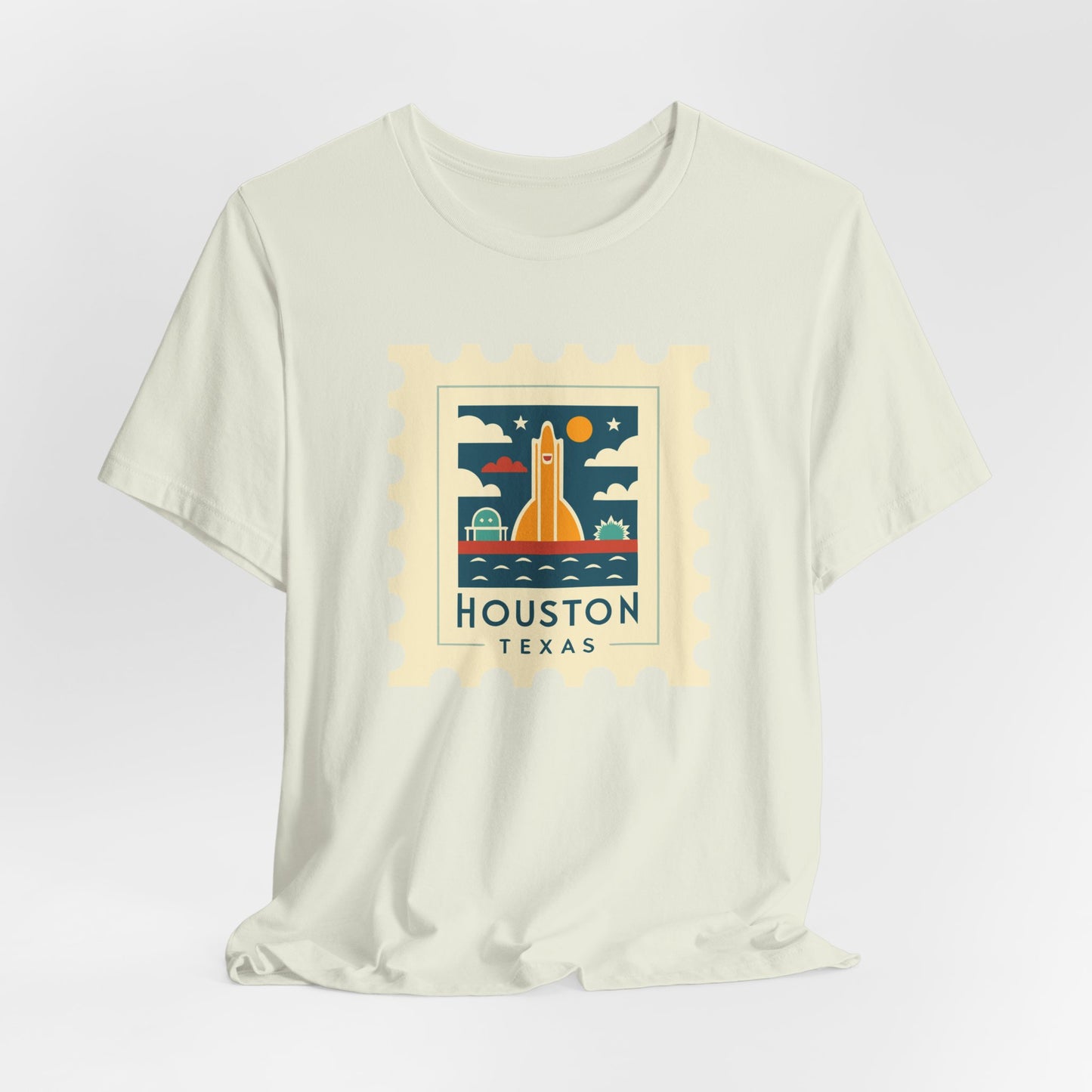Houston Texas Retro Stamp Unisex Tee - Graphic T-Shirt for Casual Wear - 12143