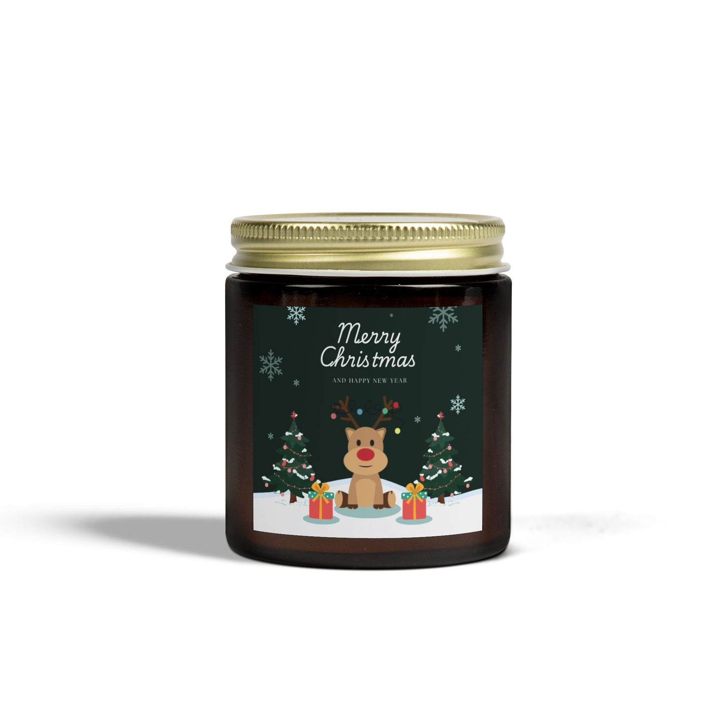 Merry Christmas, Happy New Year - Scented Candles, Coconut Apricot Wax (4oz, 9oz)