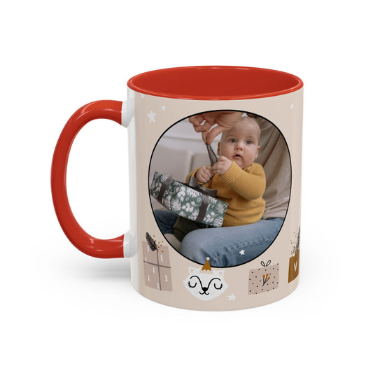 My First Christmas, Customizable - Accent Coffee Mug (11, 15oz) - 10860