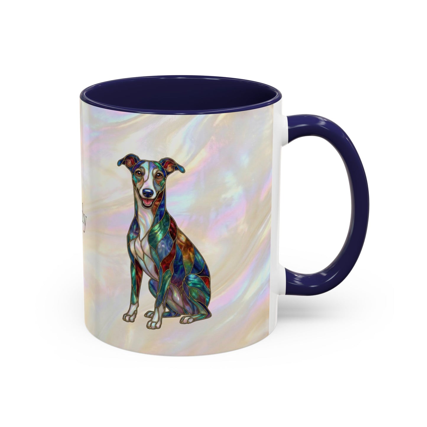 Whippet Accent Coffee Mug – Stained Glass Design 11/15oz - 14652