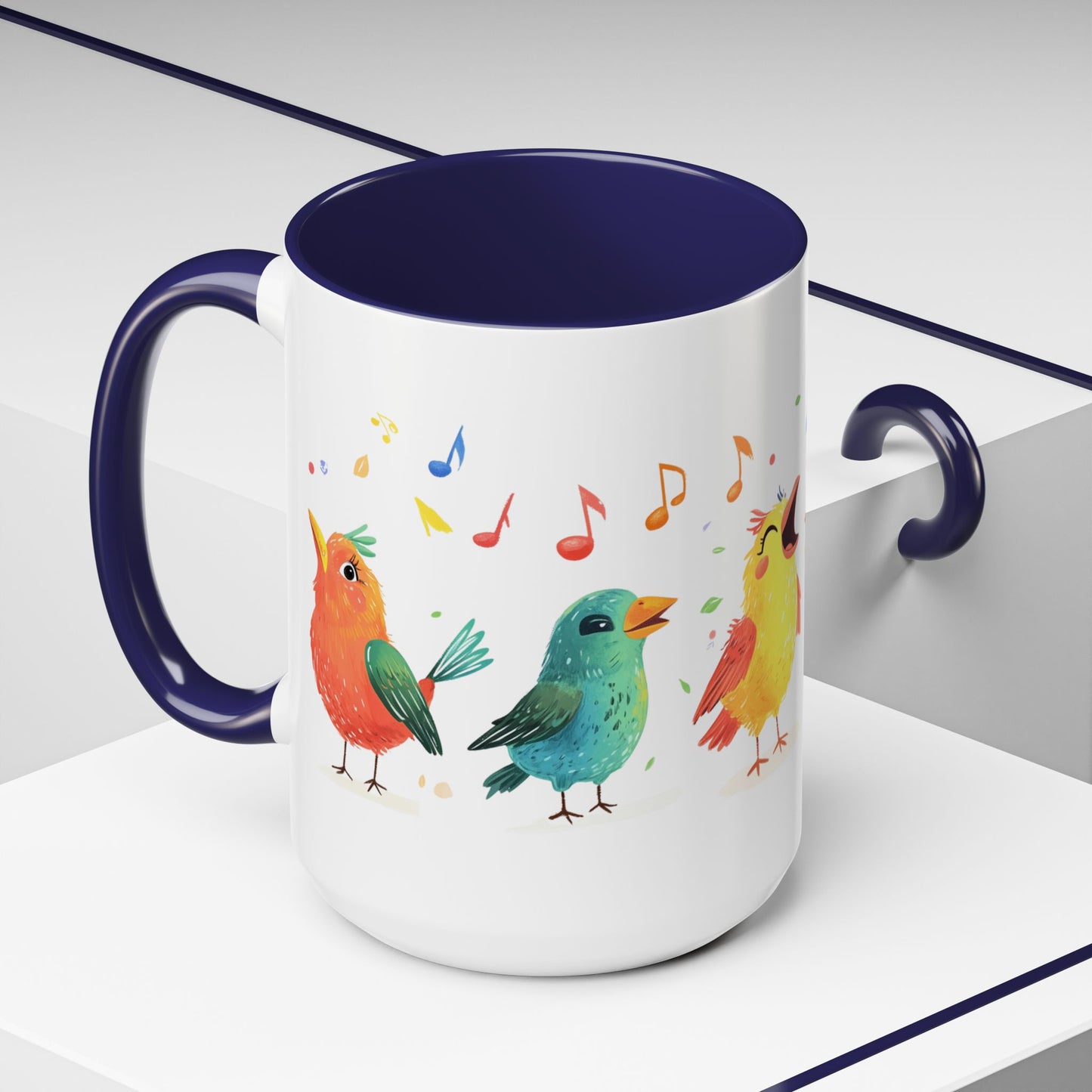 Colorful Birds - Accent Coffee Mug (11, 15oz)