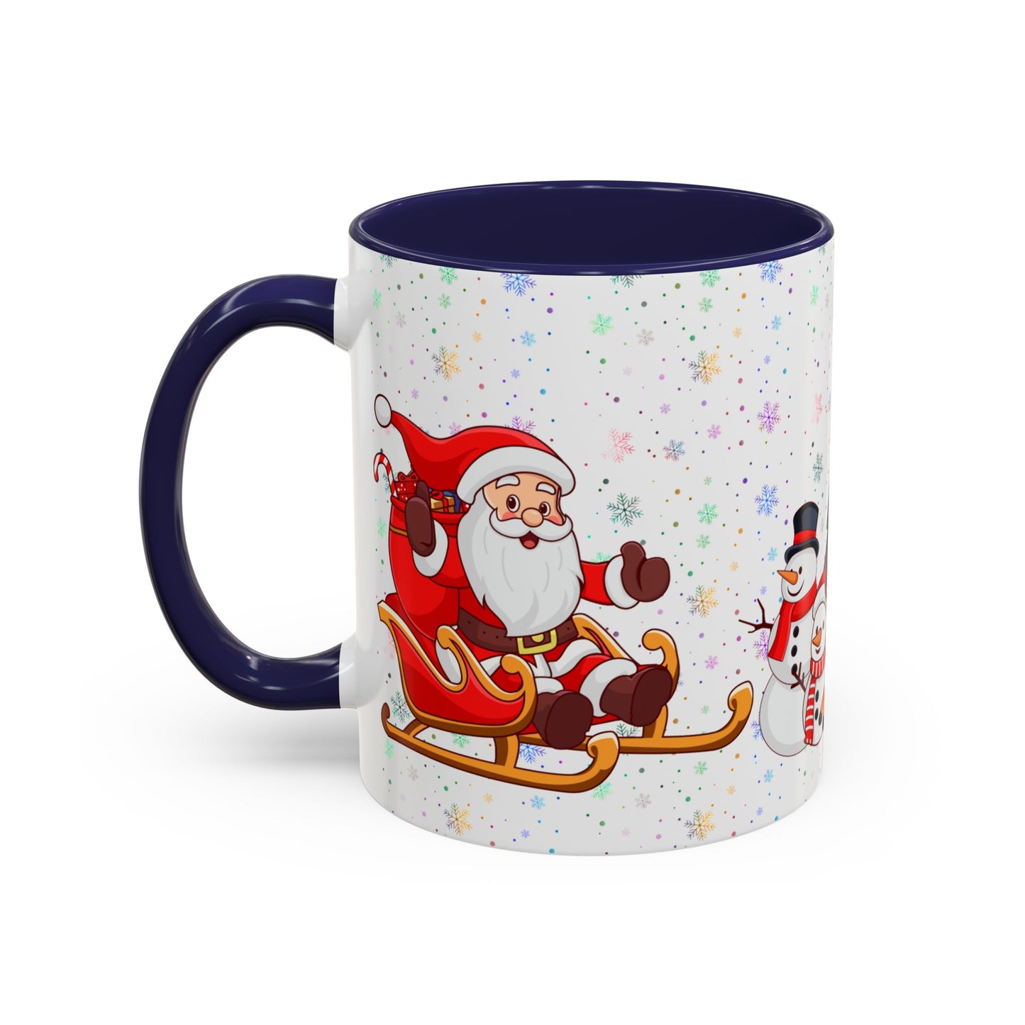 Christmas Party,  Santa,  Snowman, & Reindeer -  Accent Coffee Mug (11, 15oz) - 10428