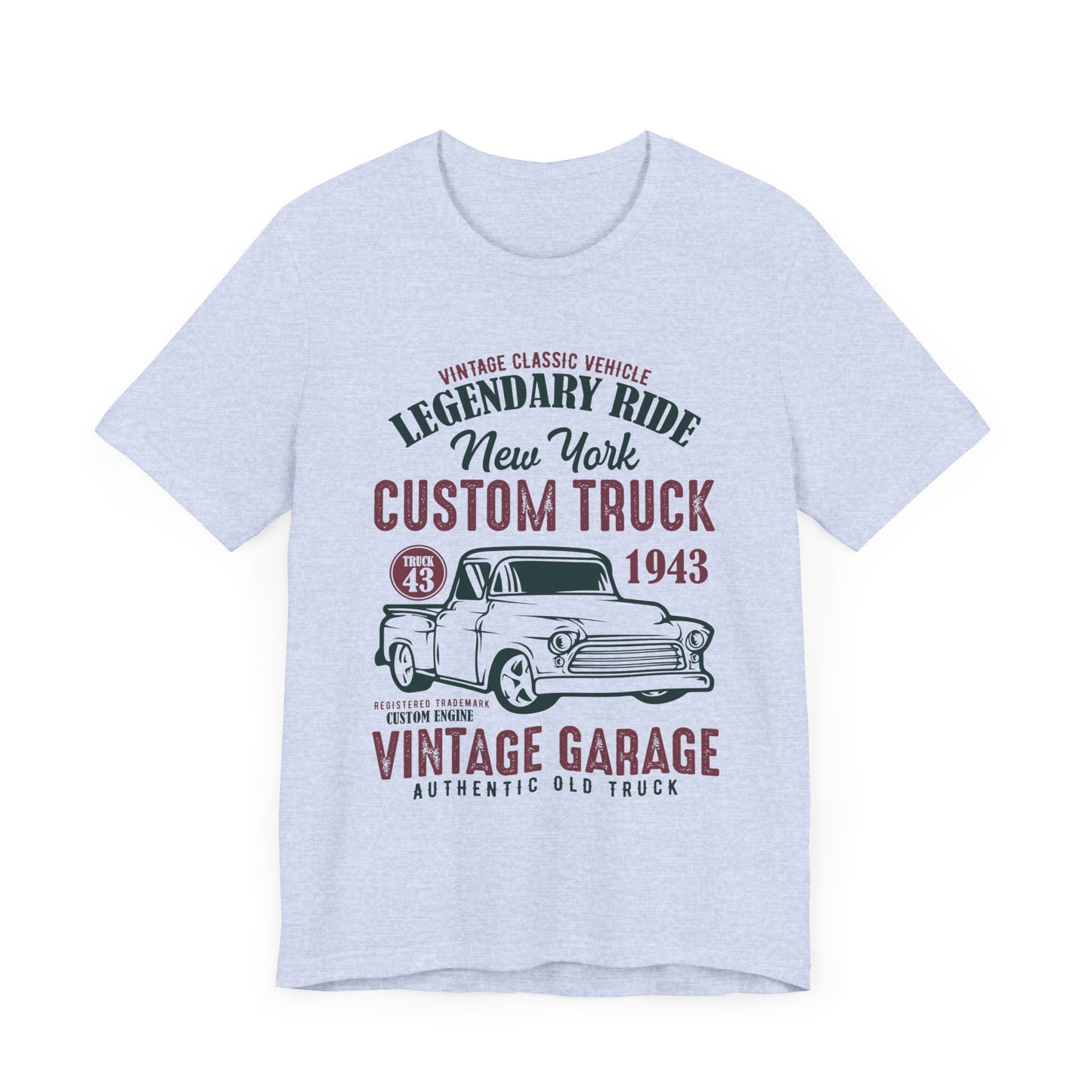 Vintage Classic Vehicle, Legendary Ride, New York Custom Truck - Unisex Jersey Short Sleeve Tee - 13033
