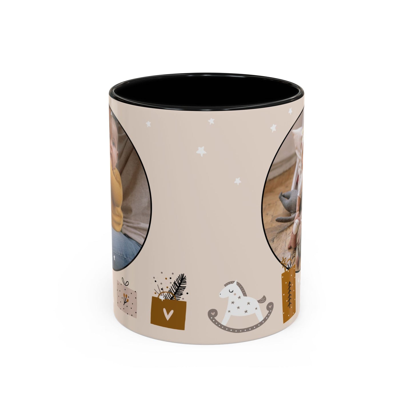 My First Christmas, Customizable - Accent Coffee Mug (11, 15oz) - 10860