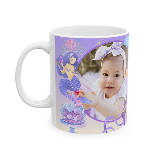 Personalized Birthday Ceramic Mug, Custom Photo Mug, Magical Unicorn Mug, Kids Birthday Gift, Fairy Tale Mug - 13979