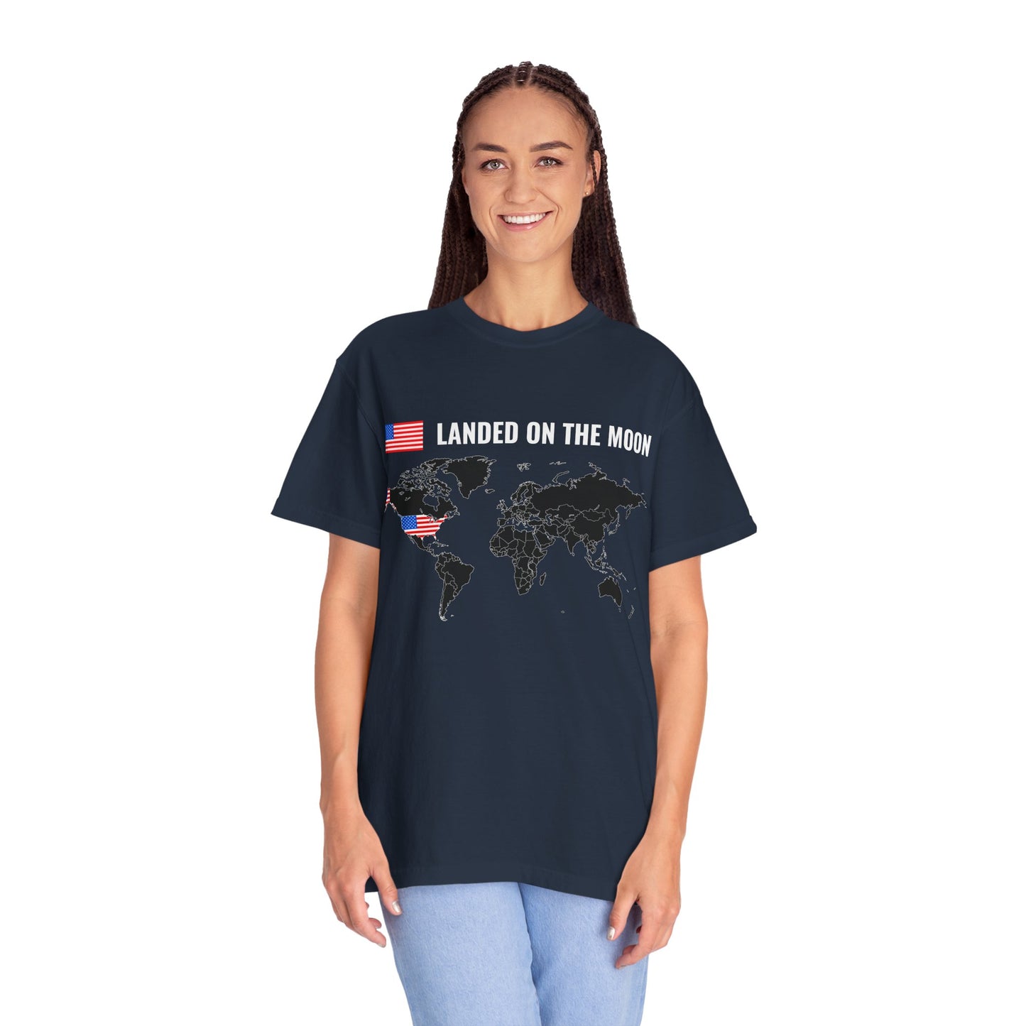 USA, Moon Landing Unisex T-Shirt | Vintage Space Vibe, July 4th - 13735