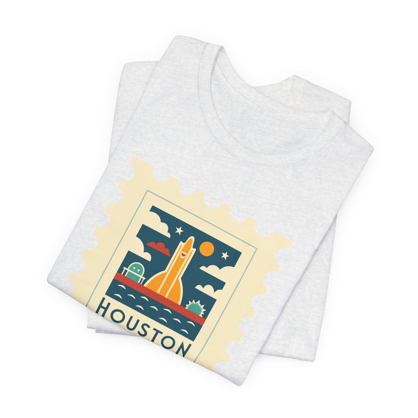 Houston Texas Retro Stamp Unisex Tee - Graphic T-Shirt for Casual Wear - 12143