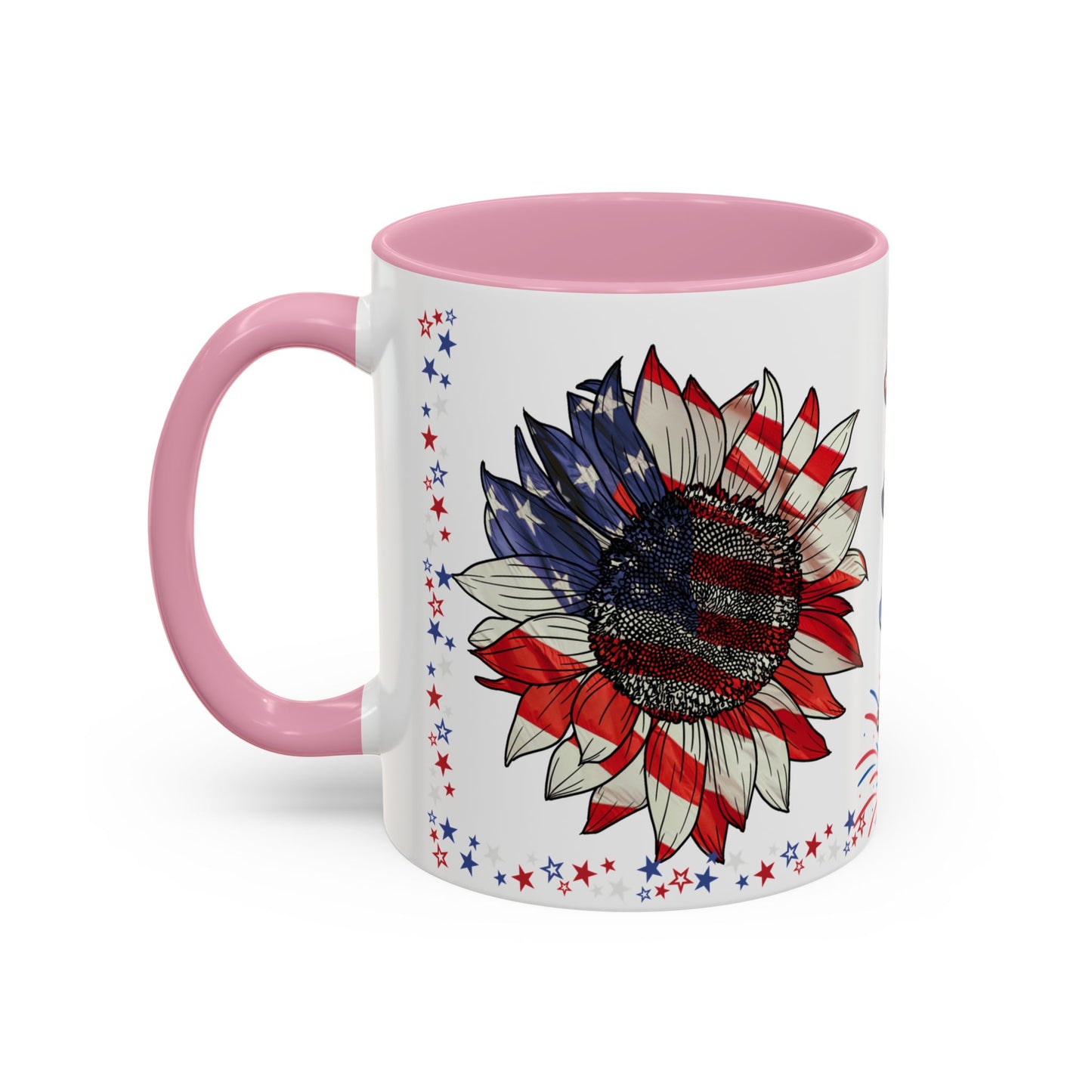 July 4, Red & Blue, Colorful Mugs, 11oz - 10590