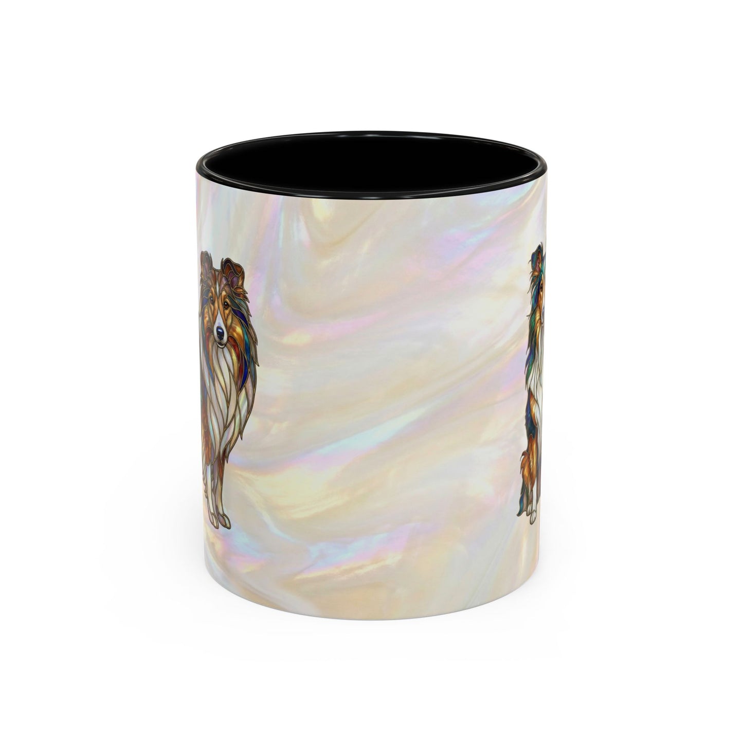 Sheltie Accent Coffee Mug – Stained Glass Design 11/15oz - 14645