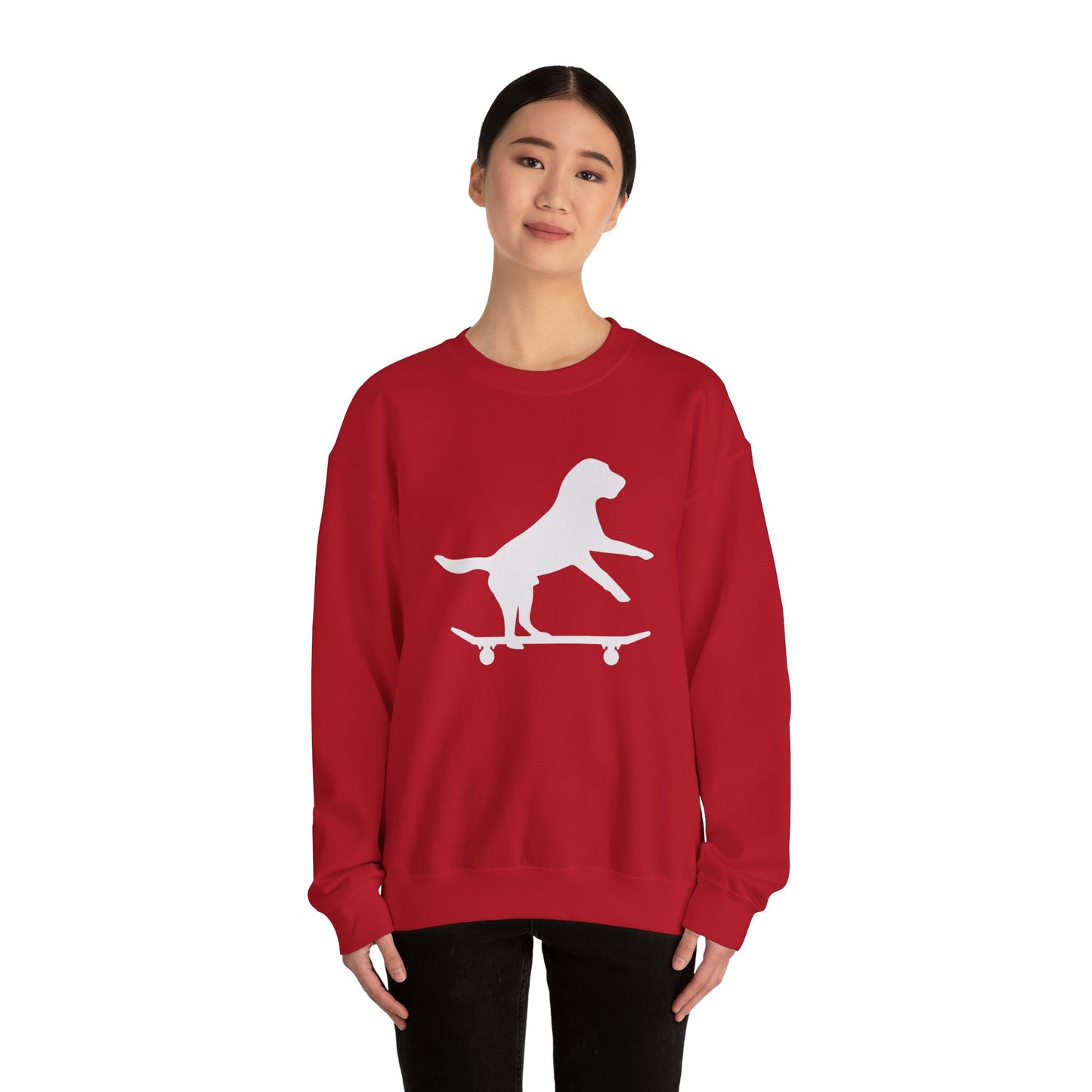 Skateboarding Pup - Unisex Heavy Blend™ Crewneck Sweatshirt