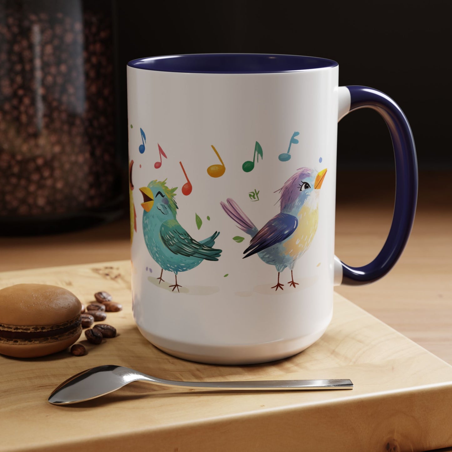 Colorful Birds - Accent Coffee Mug (11, 15oz)