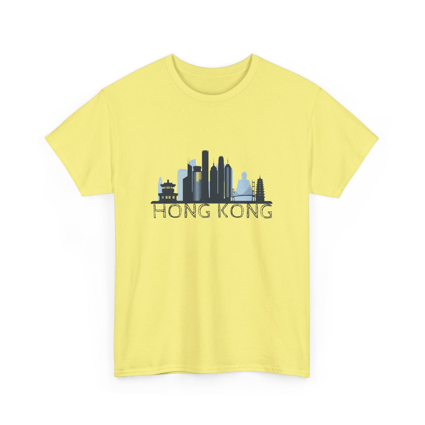 Hong Kong Unisex Heavy Cotton Tee | Casual Travel Shirt - 12042