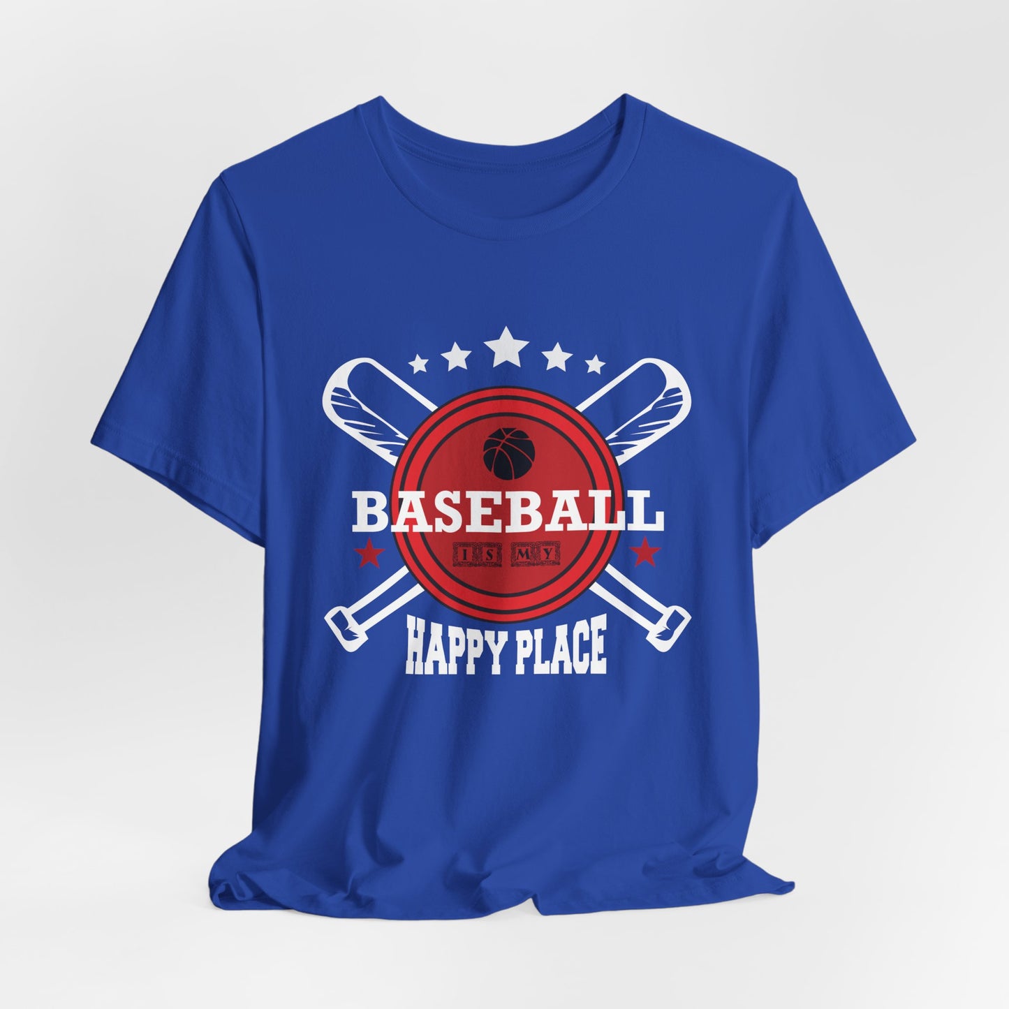 Baseball: Happy Place - Unisex Jersey Short Sleeve Tee - 13912