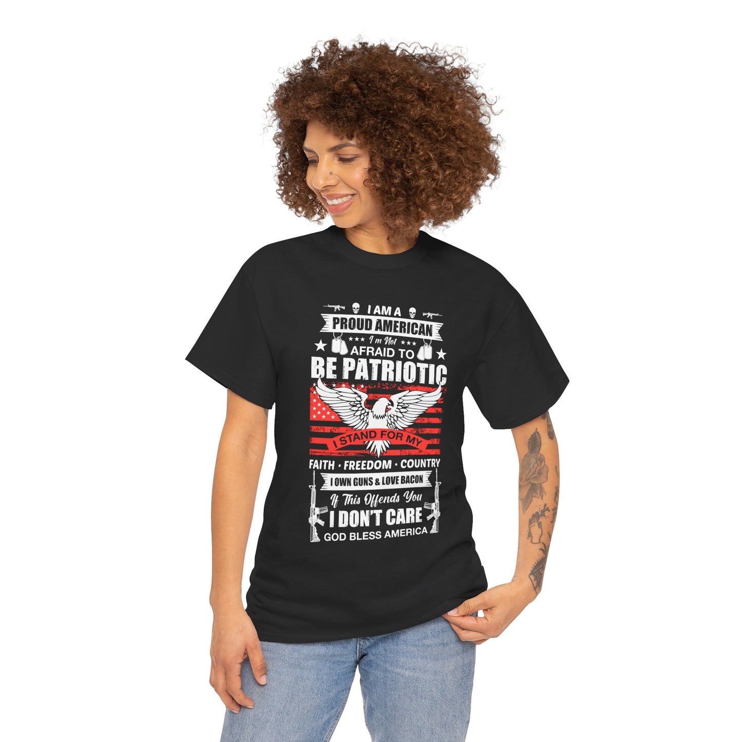 Unisex Patriotic Tee - Proud American T-Shirt, 4th of July Gift, Freedom Shirt, Memorial Day Apparel, Casual Wear - 13789