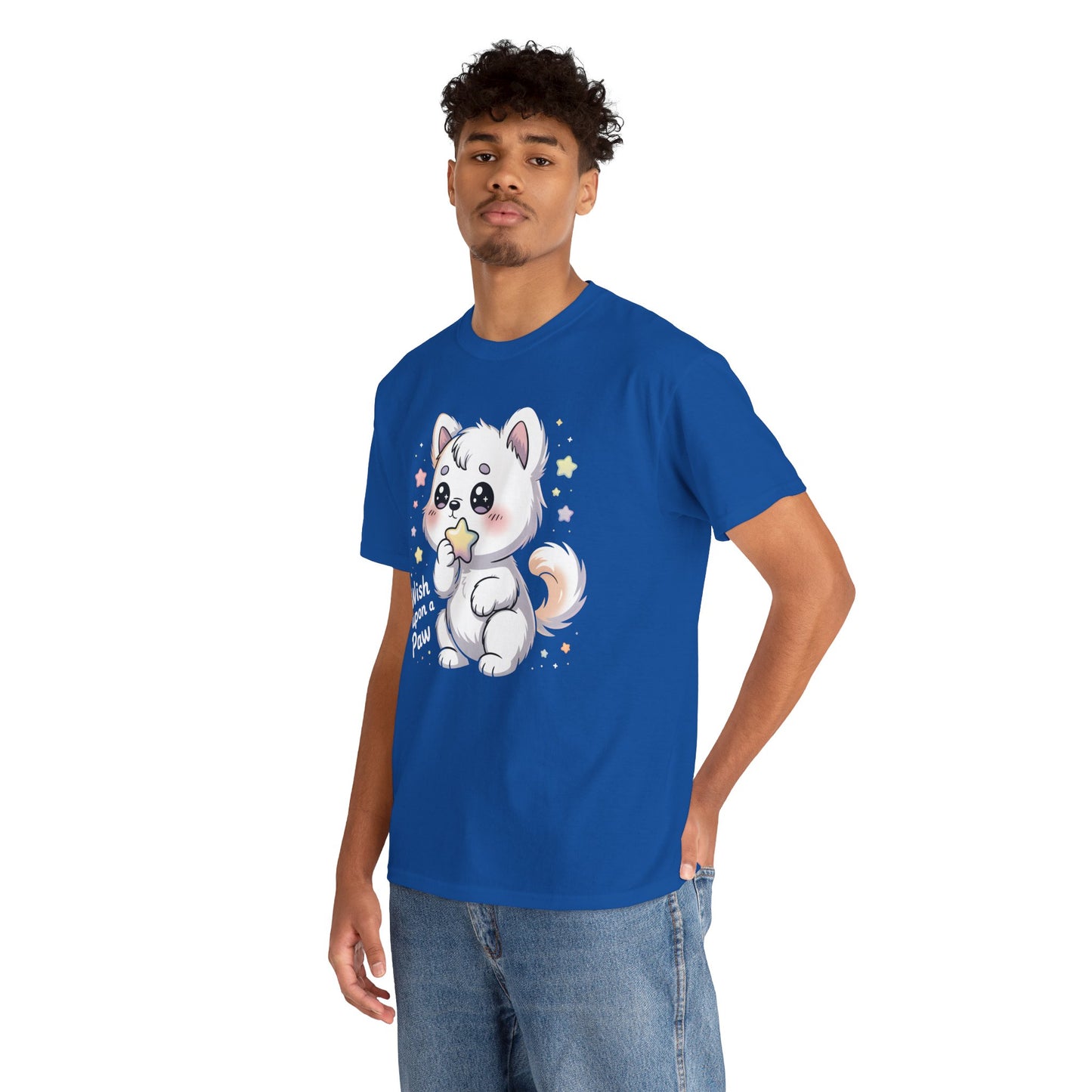 Cute Kitten T-Shirt – “Wish Upon a Paw” Kawaii Cat Tee Gift - 14851